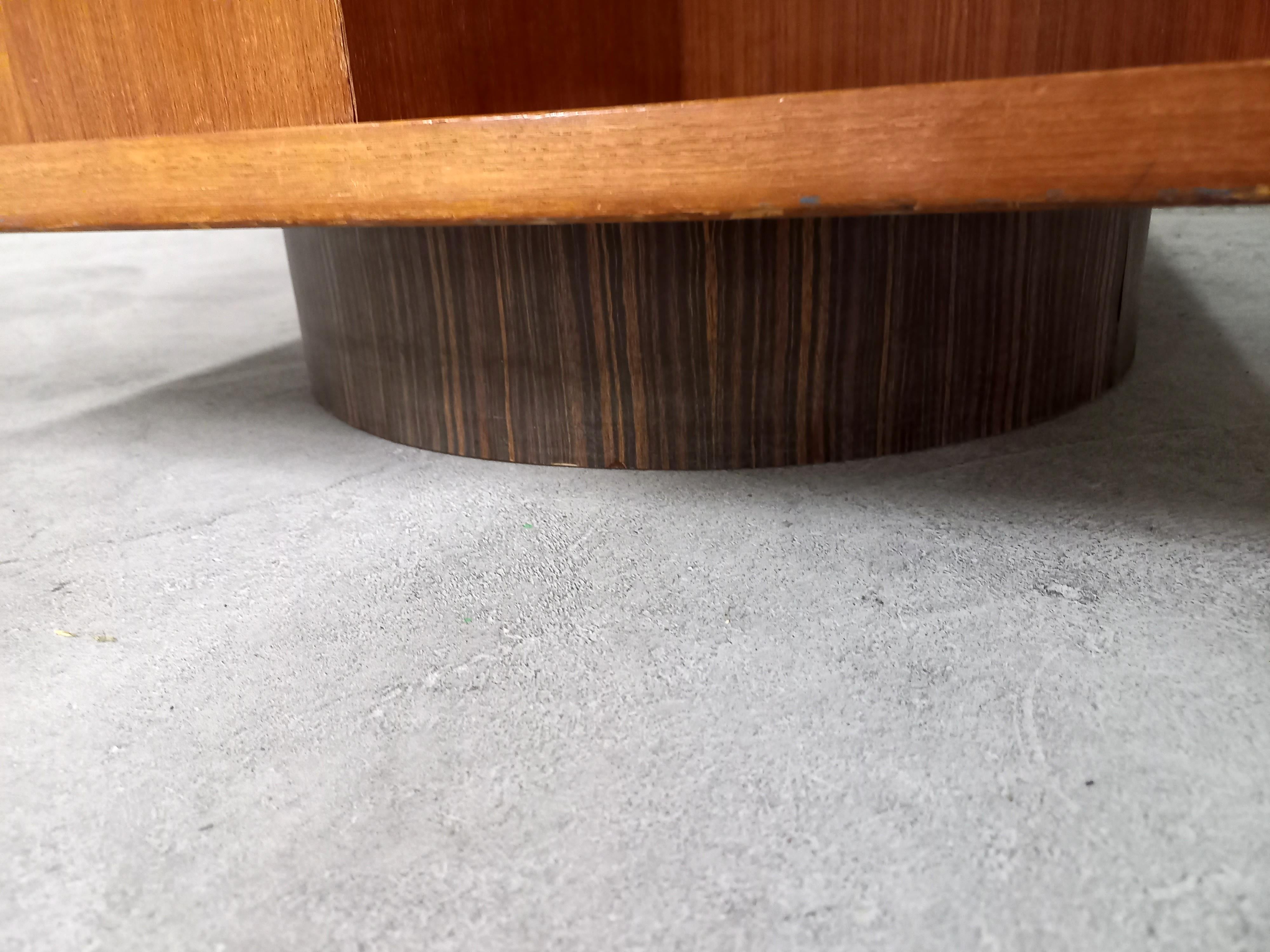 Mid-20th Century Meuble bar vintage pivotant en teck années 60 70