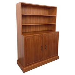 Meuble bibliothèque de rangement vintage en teck des années 60