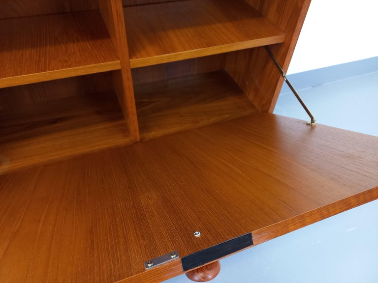Bibliothèque / Meuble Teck Vintage Scandinave – Ergo – Modulable – 195x84x40 Cm