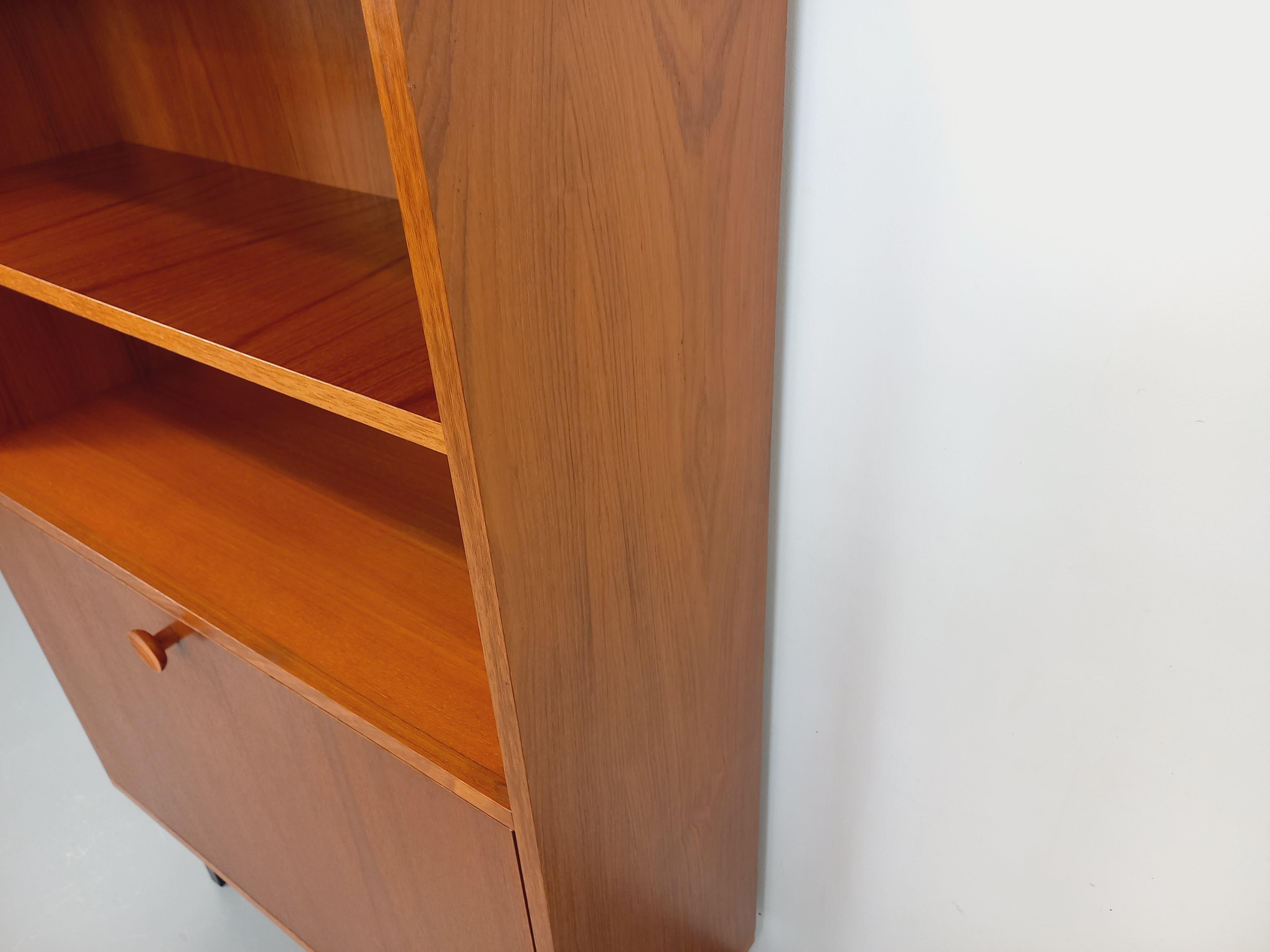 Bücherschrank im Vintage-Stil, skandinavisch und modern, aus Teakholz (Mitte des 20. Jahrhunderts) im Angebot