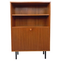 Meuble bibliothèque de rangement vintage style scandinave moderniste en teck
