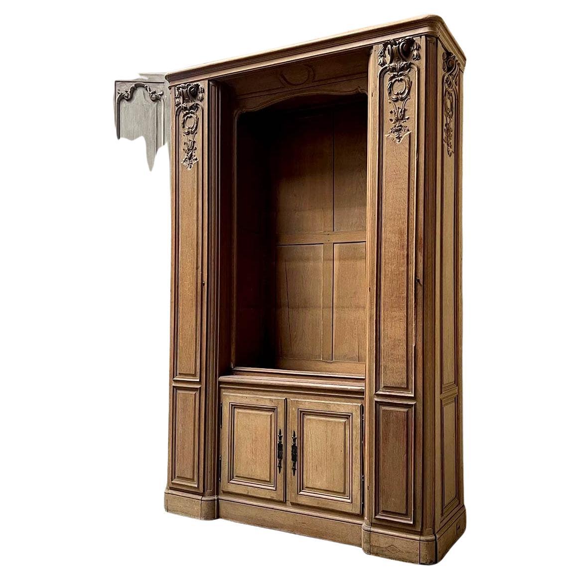 Oak bookcase in the Jansen style