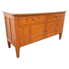 Meuble de rangement enfilade vintage style campagne rustique en pin années 60