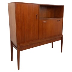 Meuble de rangement / meuble bar vintage scandinave en teck des années 50 60