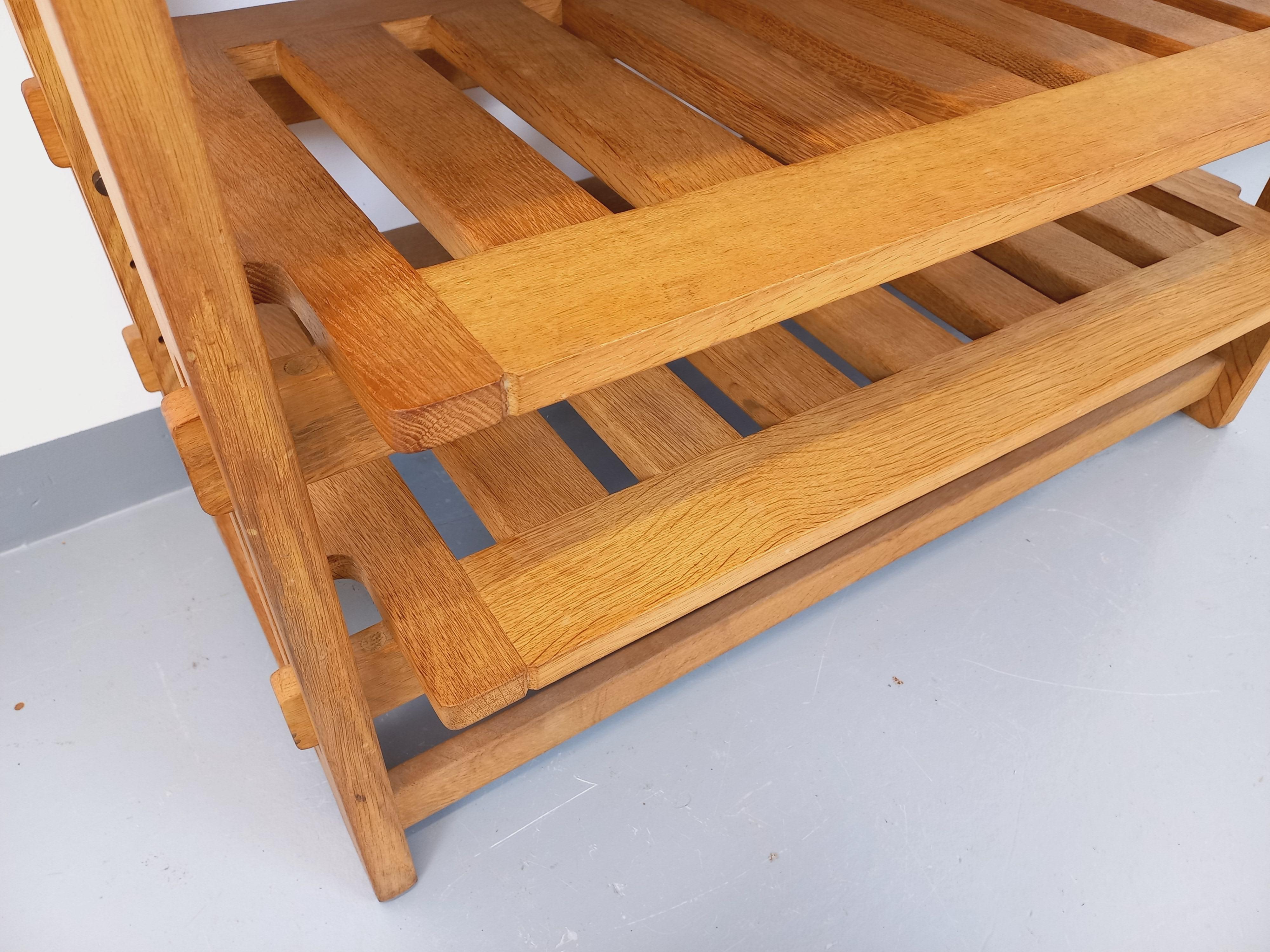 Mueble de jardín abierto vintage Guillerme et Chambron en madera maciza en venta 6