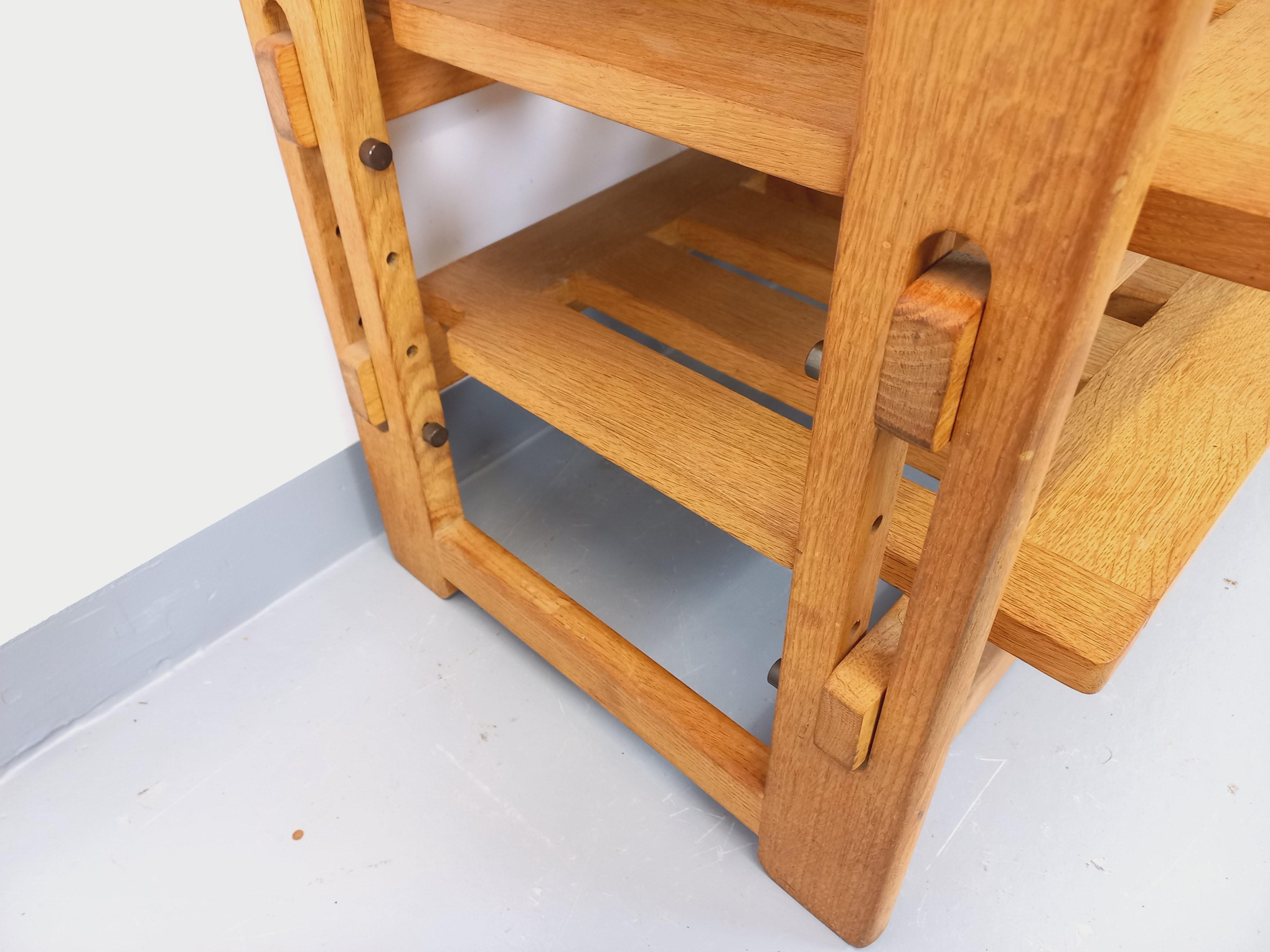 Mueble de jardín abierto vintage Guillerme et Chambron en madera maciza en venta 7
