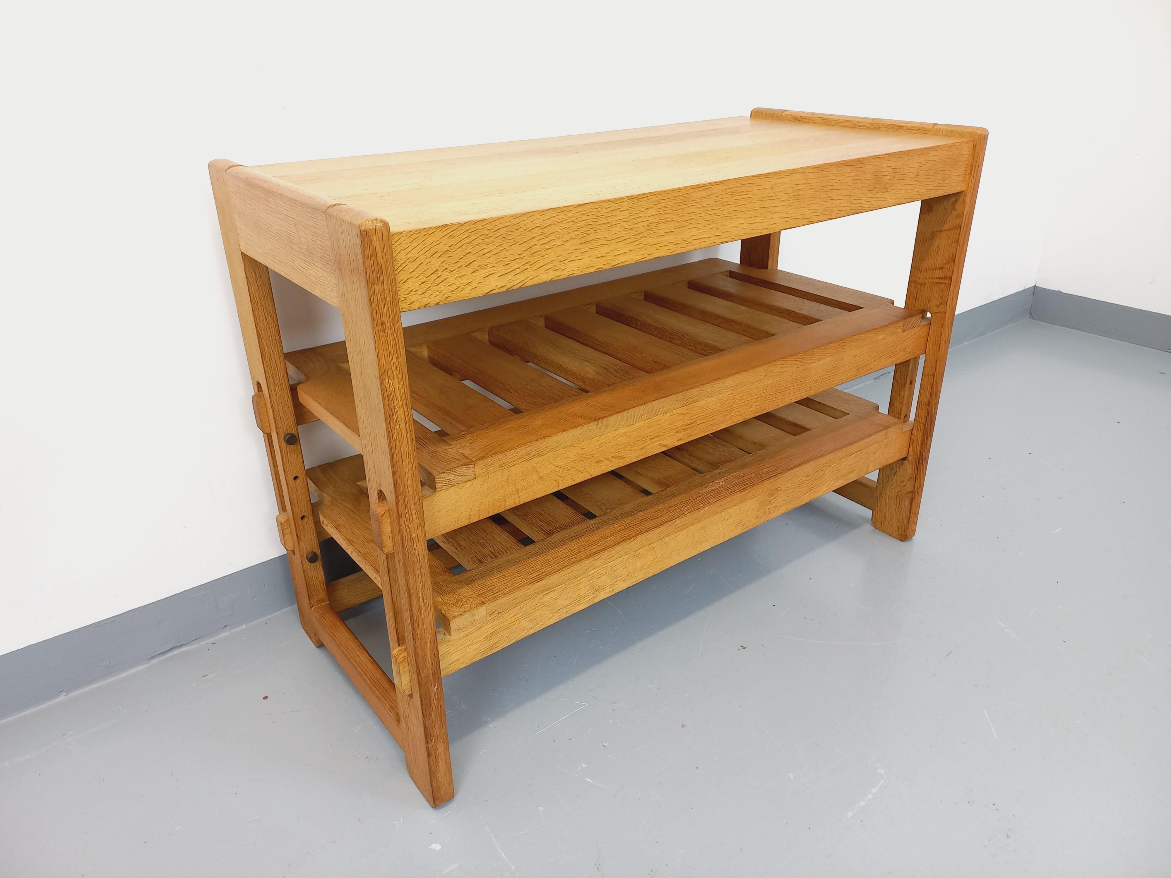 Mueble de jardín abierto vintage Guillerme et Chambron en madera maciza en venta 12