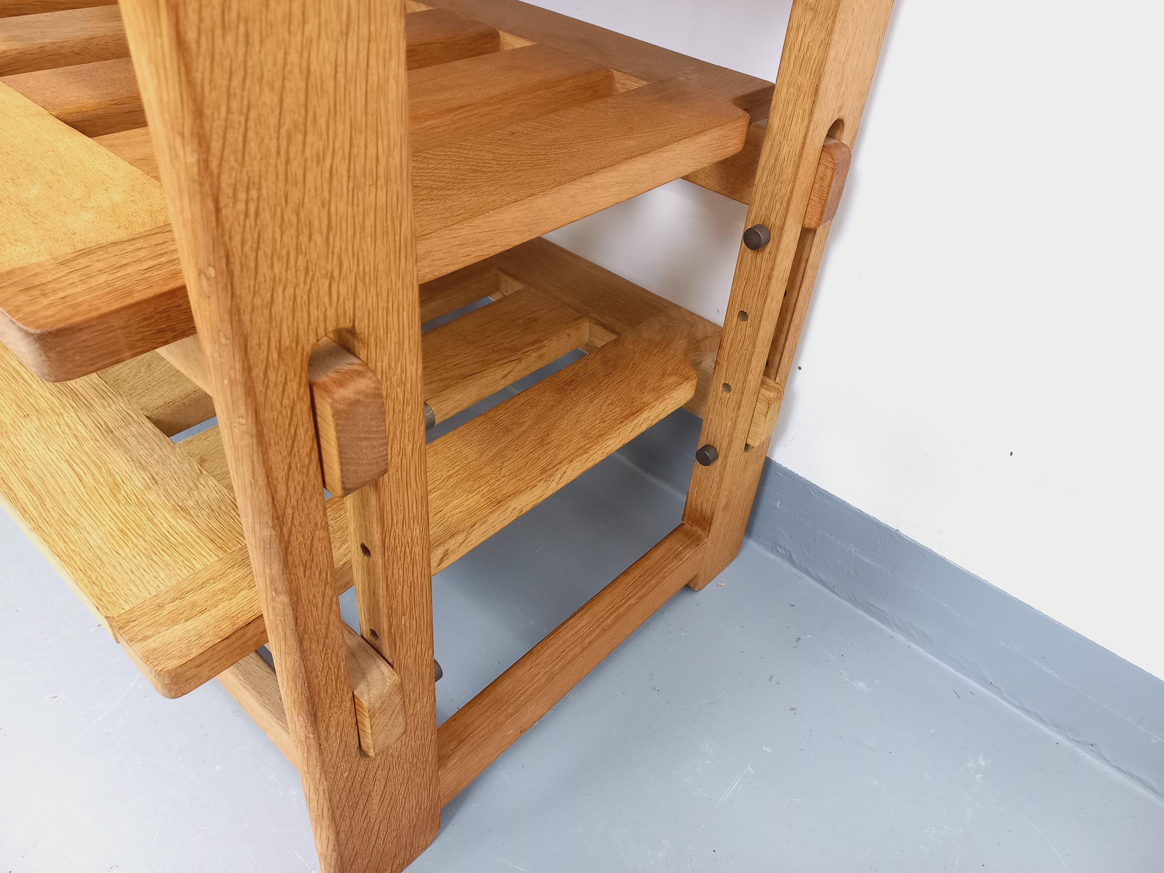 Mueble de jardín abierto vintage Guillerme et Chambron en madera maciza en venta 1