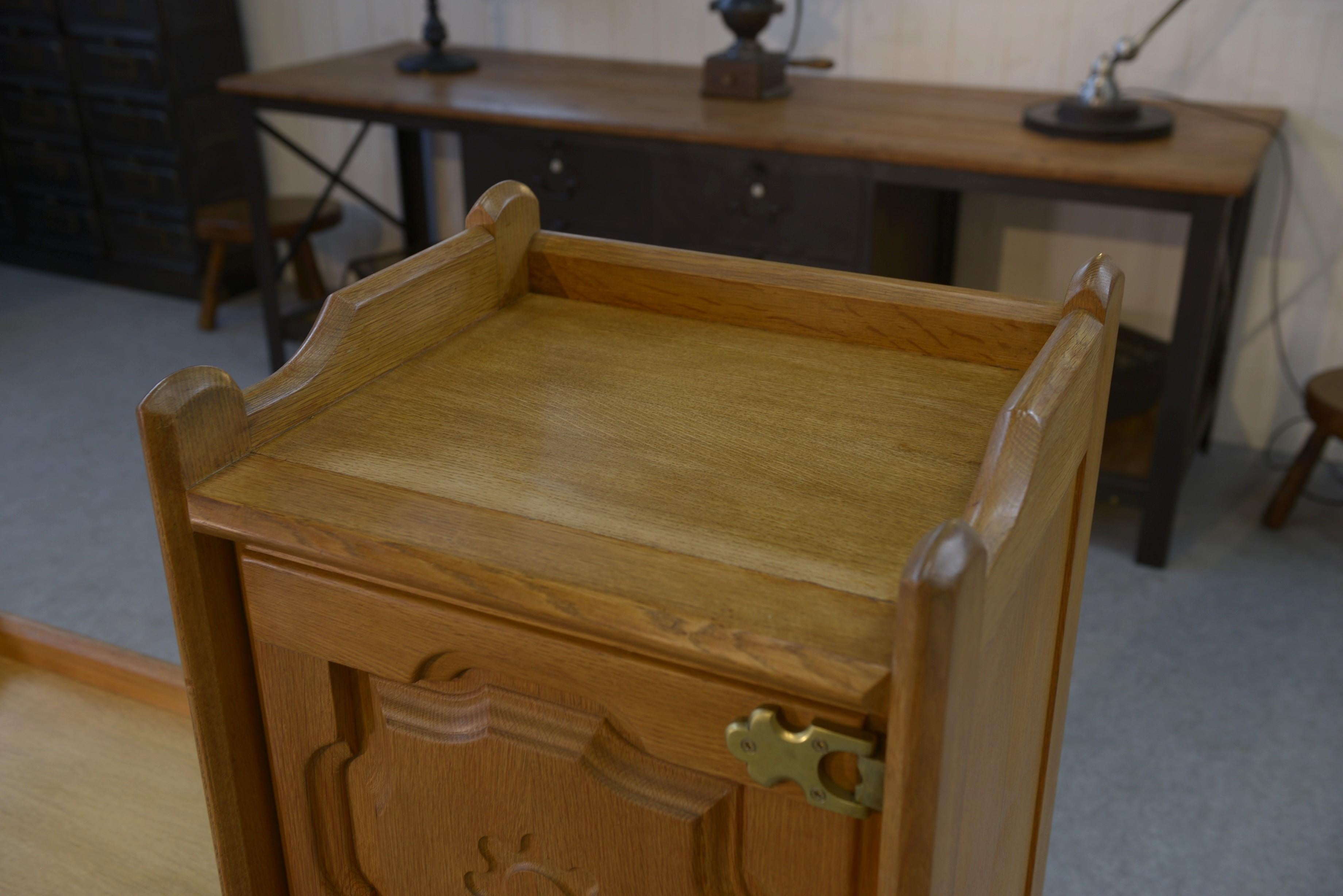 Mueble de entrada en madera de Guillerme et Chambron 1960 en venta 4