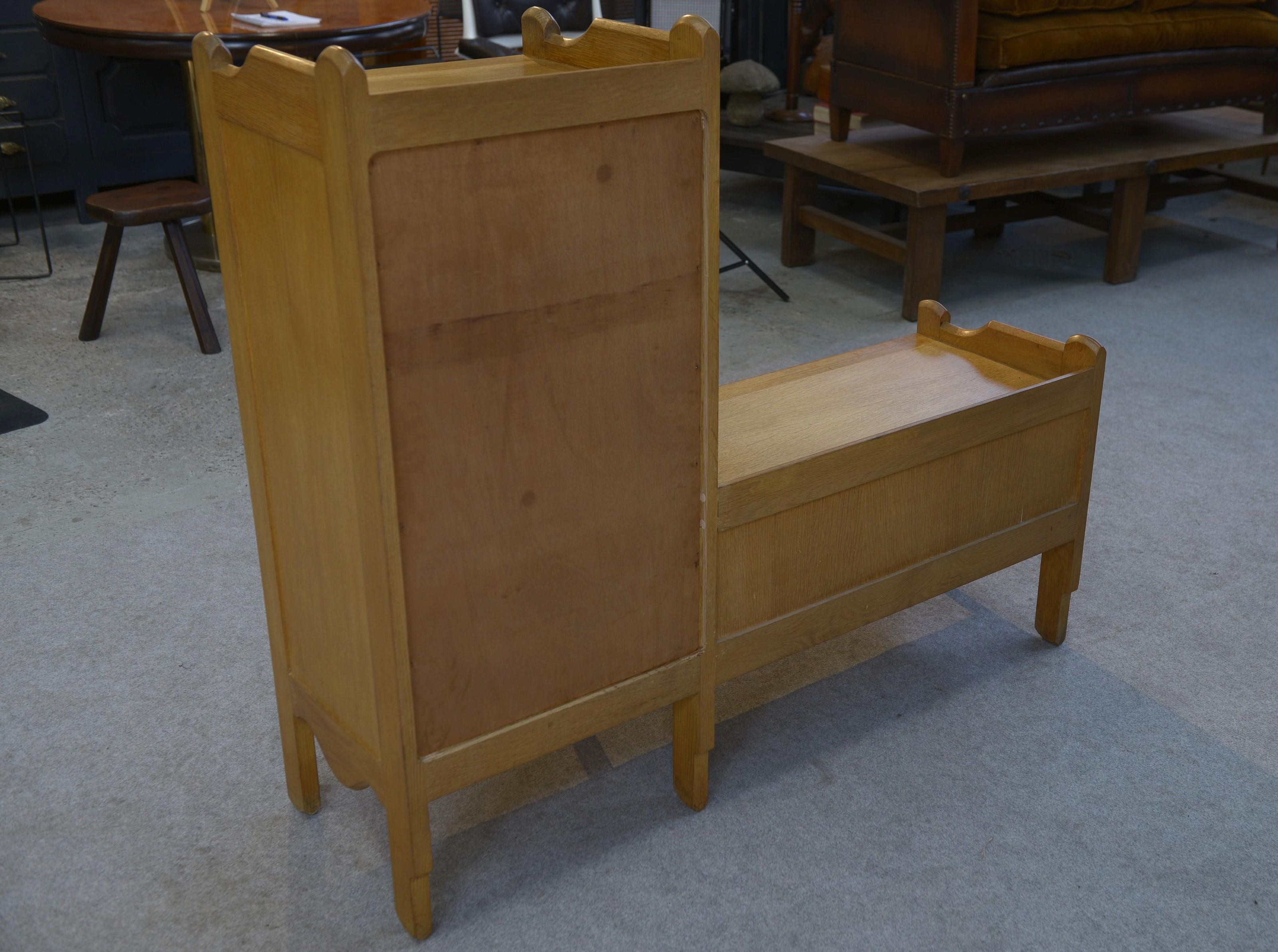Mueble de entrada en madera de Guillerme et Chambron 1960 en venta 6