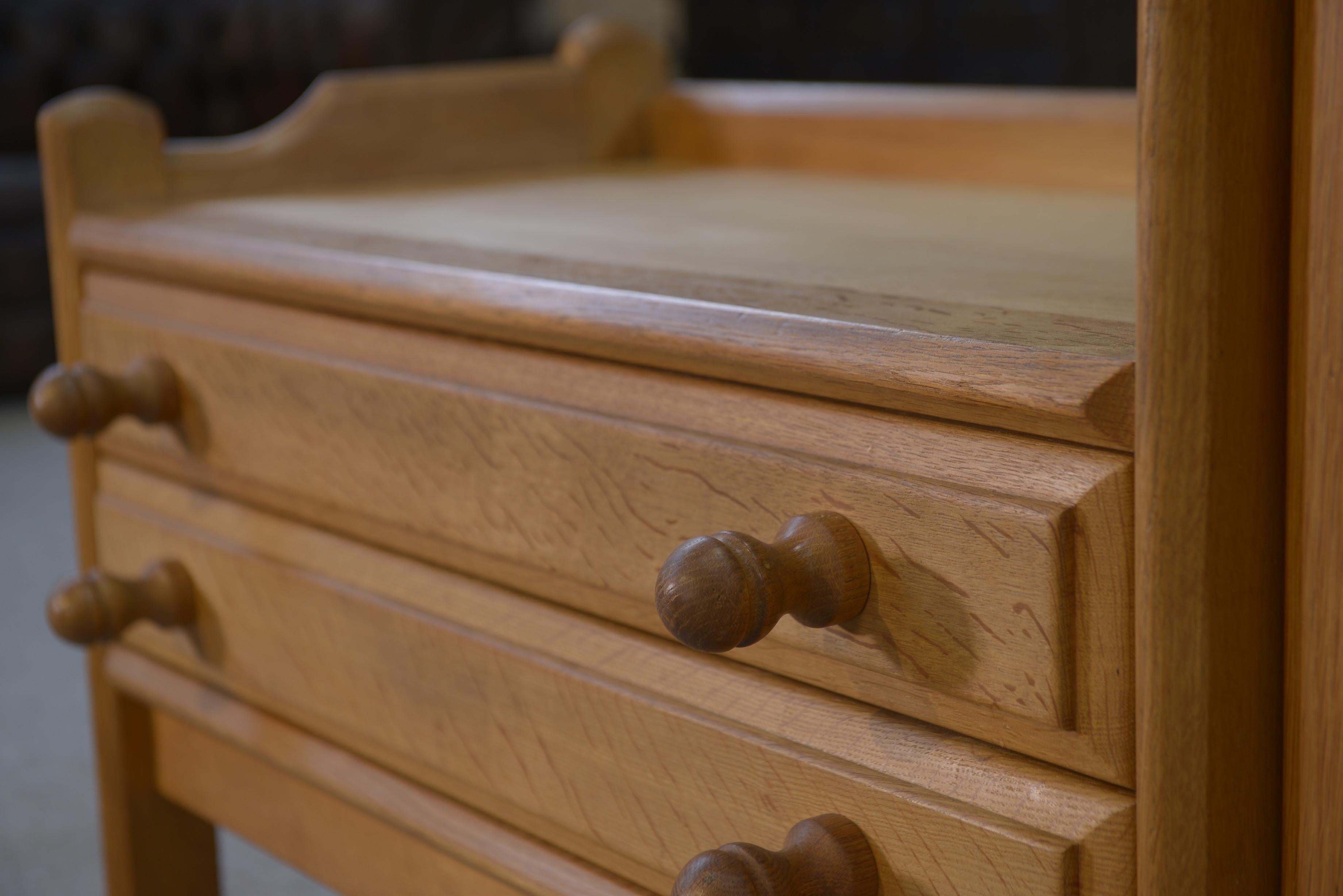 Mueble de entrada en madera de Guillerme et Chambron 1960 en venta 7