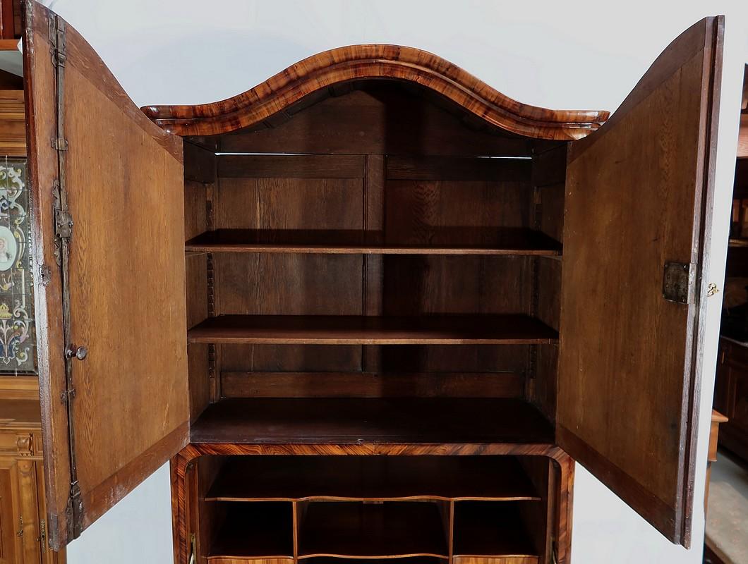 Secretary furniture in precious wood, stamped J. Popsel, Louis XV - 18th century For Sale 6