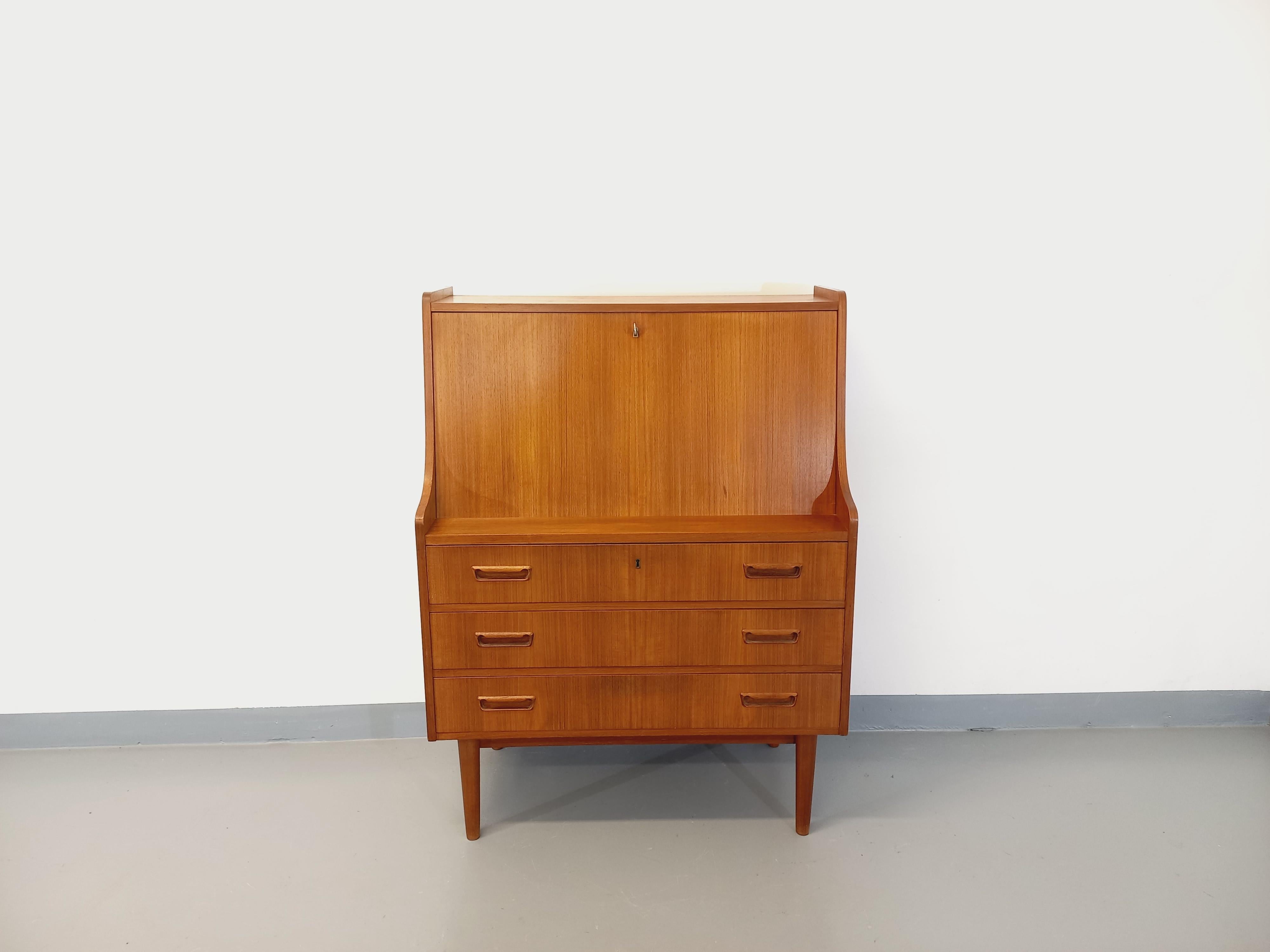 Meuble secrétaire scandinave danois vintage Tibergaard en teck des années 50 60 en vente 2