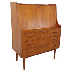 Meuble secrétaire scandinave danois vintage Tibergaard en teck des années 50 60