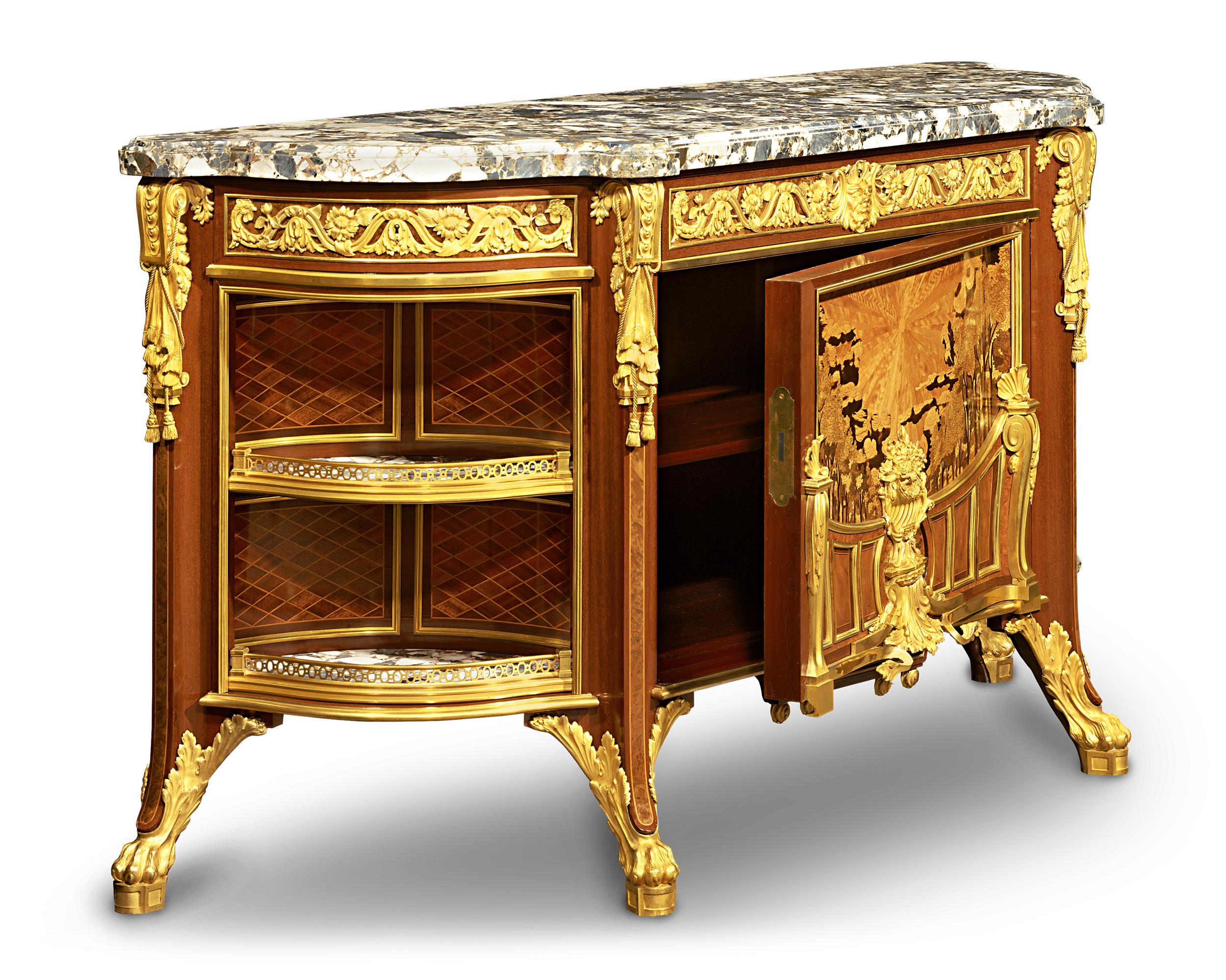French Meuble Soleil Commode by François Linke For Sale
