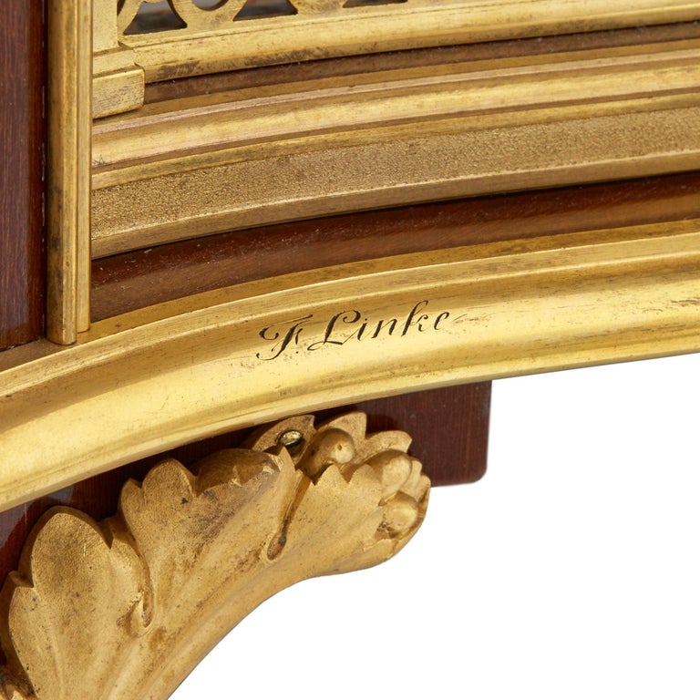 French 'Meuble Soleil', Gilt Bronze-Mounted Marquetry Commode by Linke and Alix For Sale