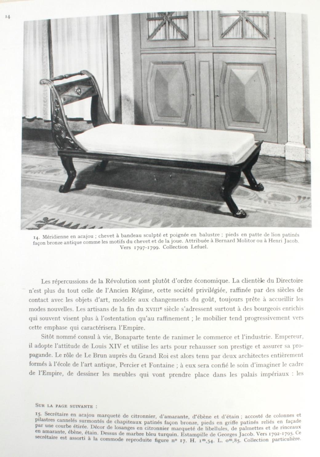Paper Meubles et Ensembles Époque Directoire Empire, First Edition For Sale