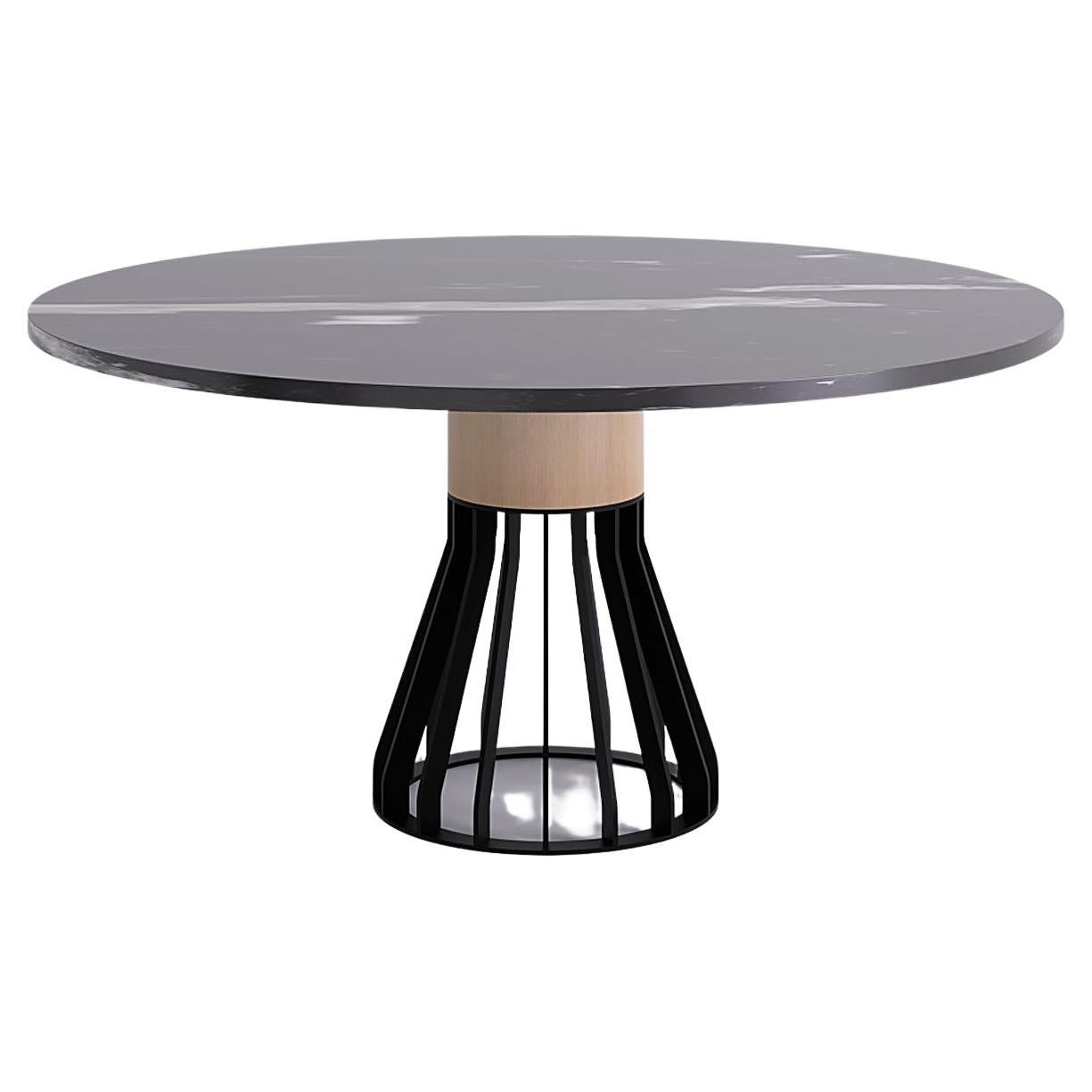 Mewoma Dining Table, Black Legs Black Top by Jonah Takagi for La Chance For Sale