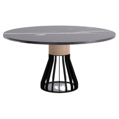 Mewoma Dining Table, Black Legs Black Top by Jonah Takagi for La Chance