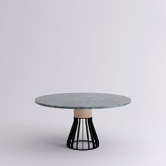 Mewoma Dining Table, Black Legs Green Top by Jonah Takagi for La Chance