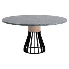 Mewoma Dining Table, Black Legs Green Top by Jonah Takagi for La Chance