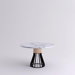 Mewoma Dining Table, Black Legs White Top by Jonah Takagi for La Chance