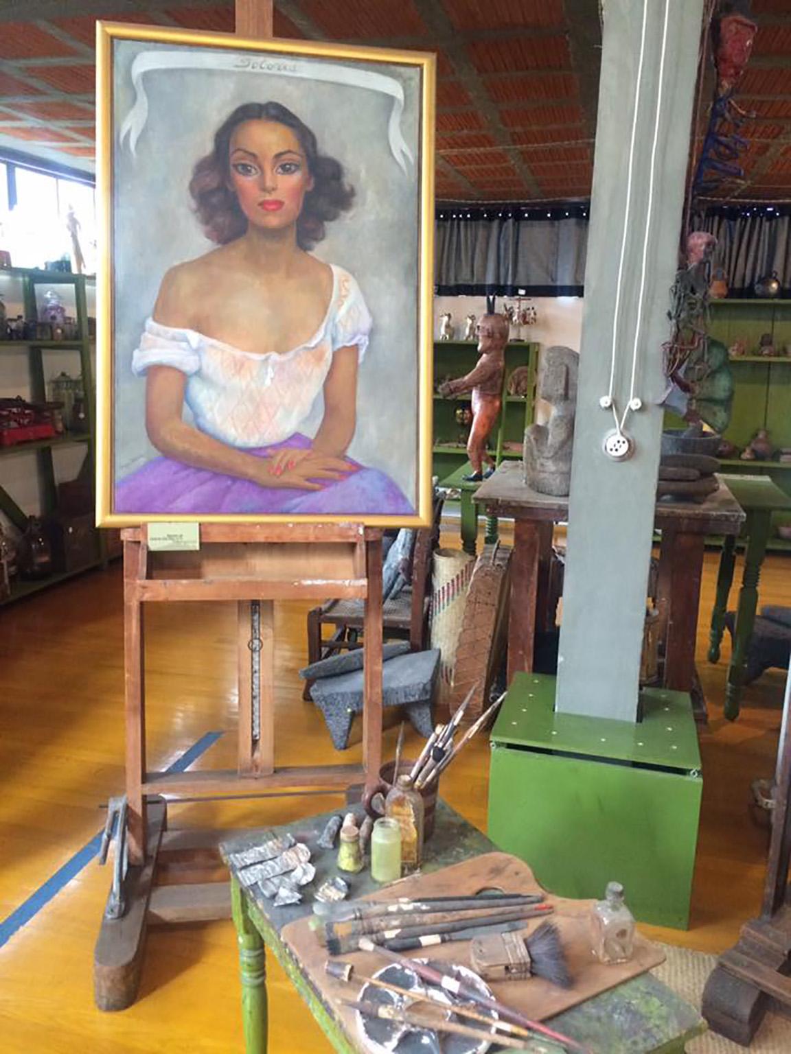 Mexican 1950 Wood Artist Easel For Sale 1