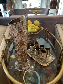 Jarra de cóctel mexicana de abulón y latón al estilo de Los Castillos