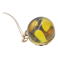 Mexican Amber Necklace 18K Rose Gold