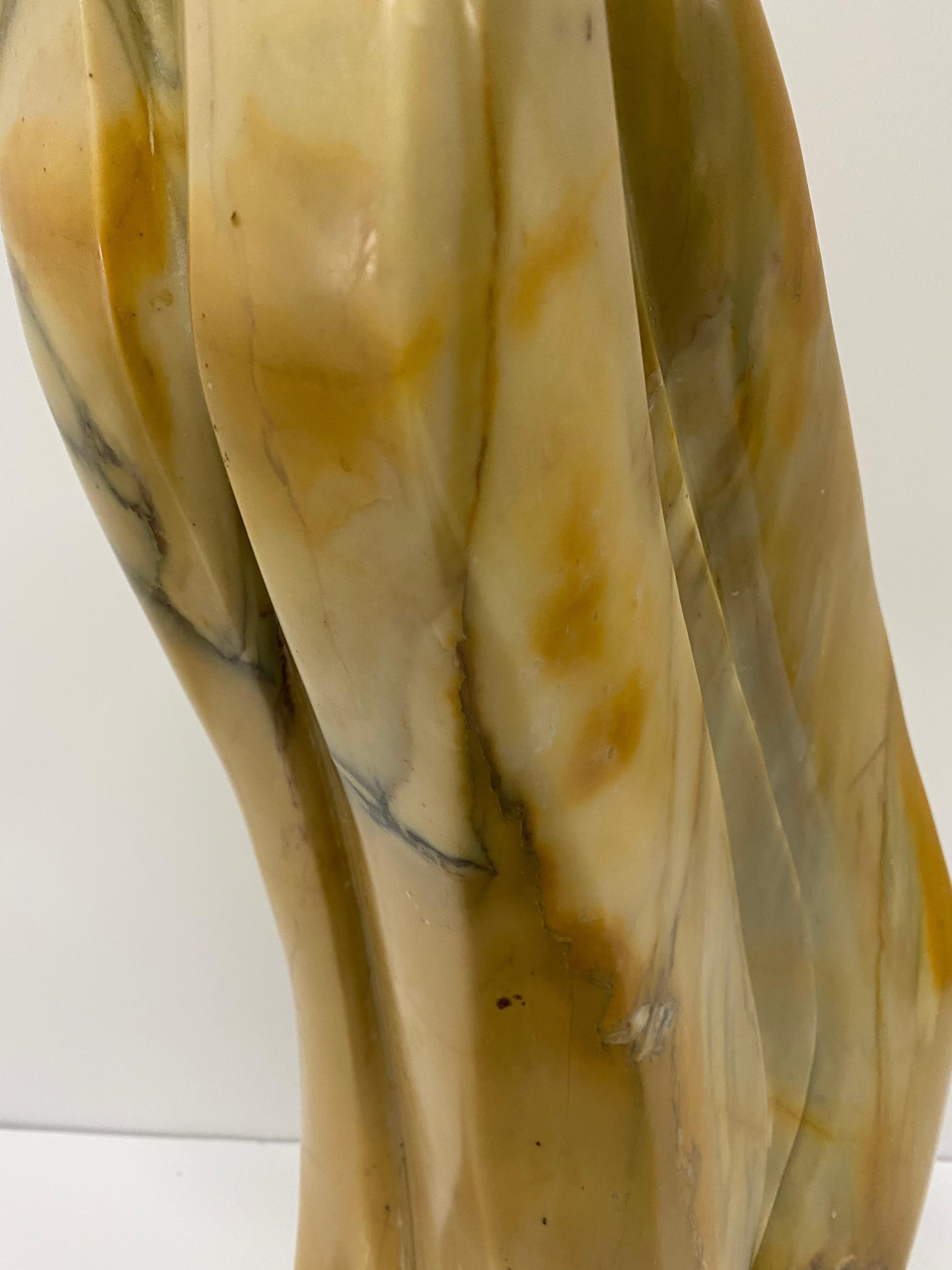 Mexican Amber Onyx Postmodern Flame Sculpture 2