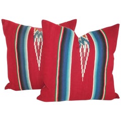 Mexican / American Indian Weaving Pillows, Pair