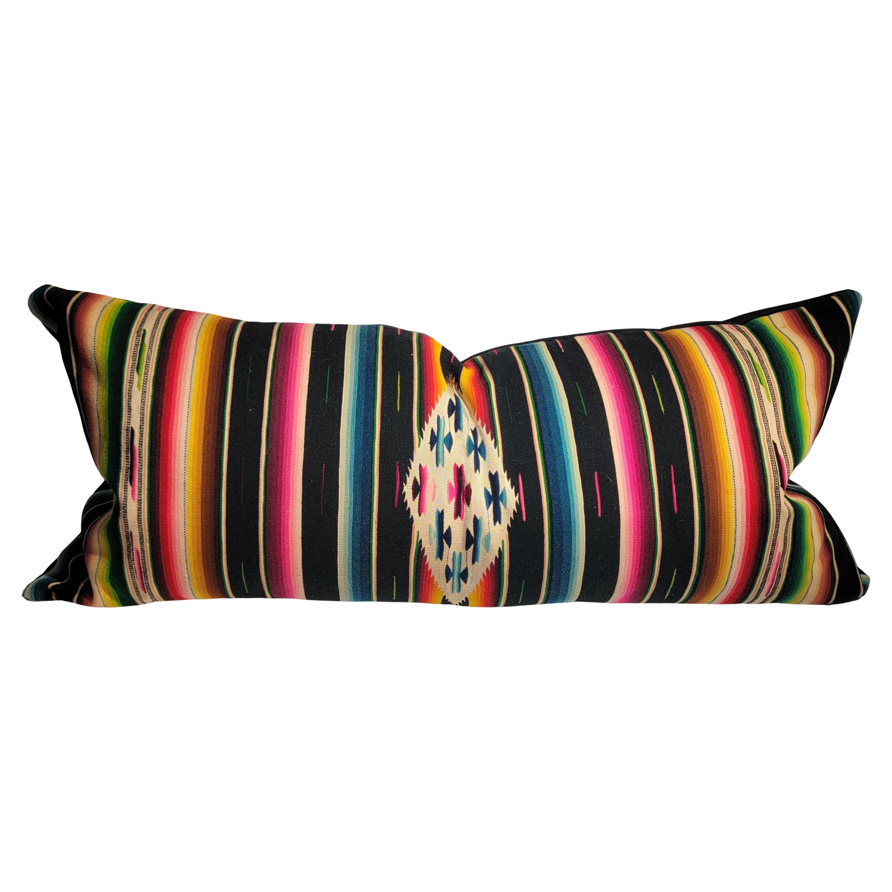 Mexican / American Serape Bolster Pillow