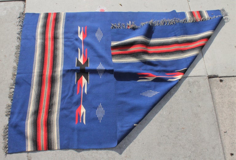 Mexican / American Serape in Unusual Colors For Sale at 1stDibs