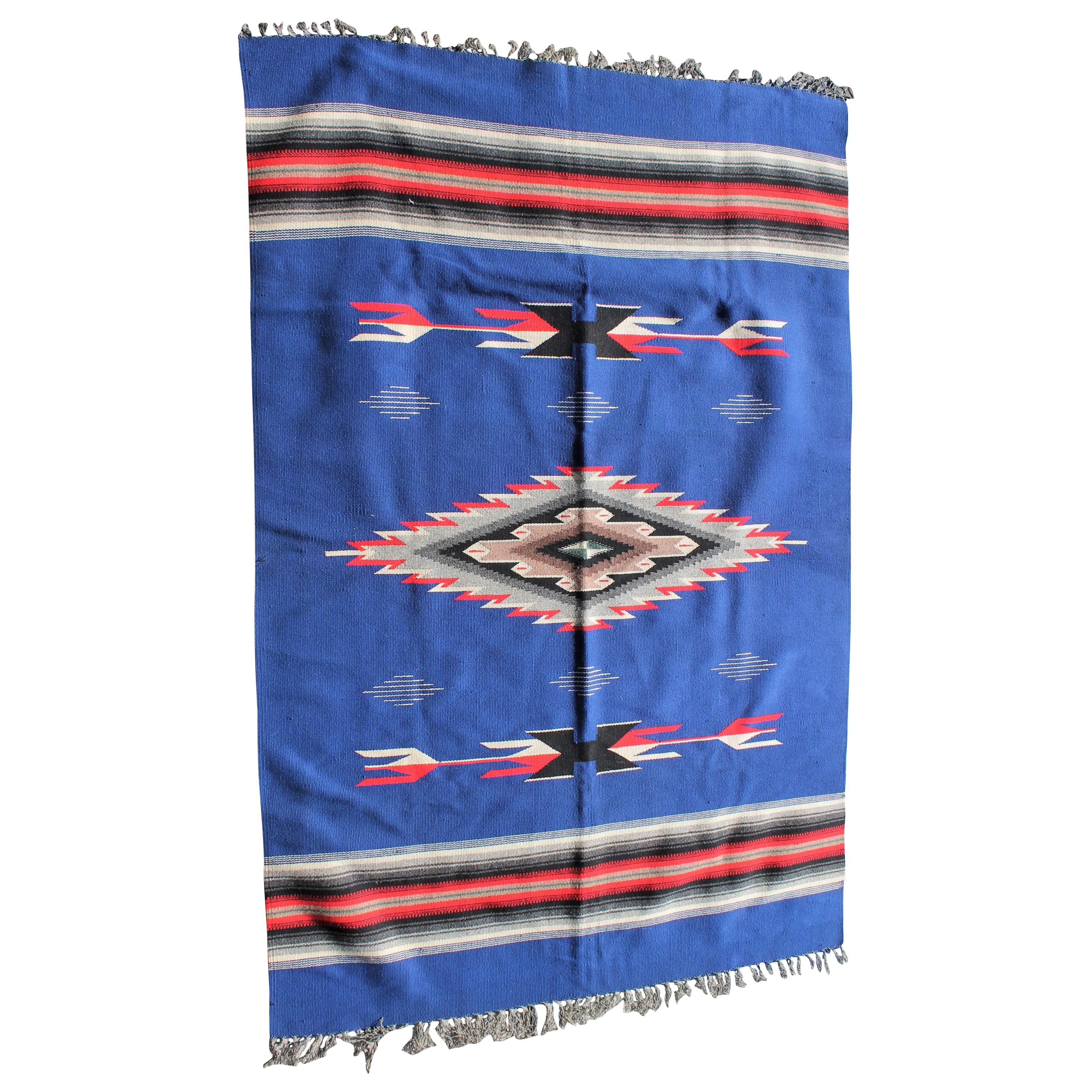 Mexican / American Serape in Unusual Colors For Sale