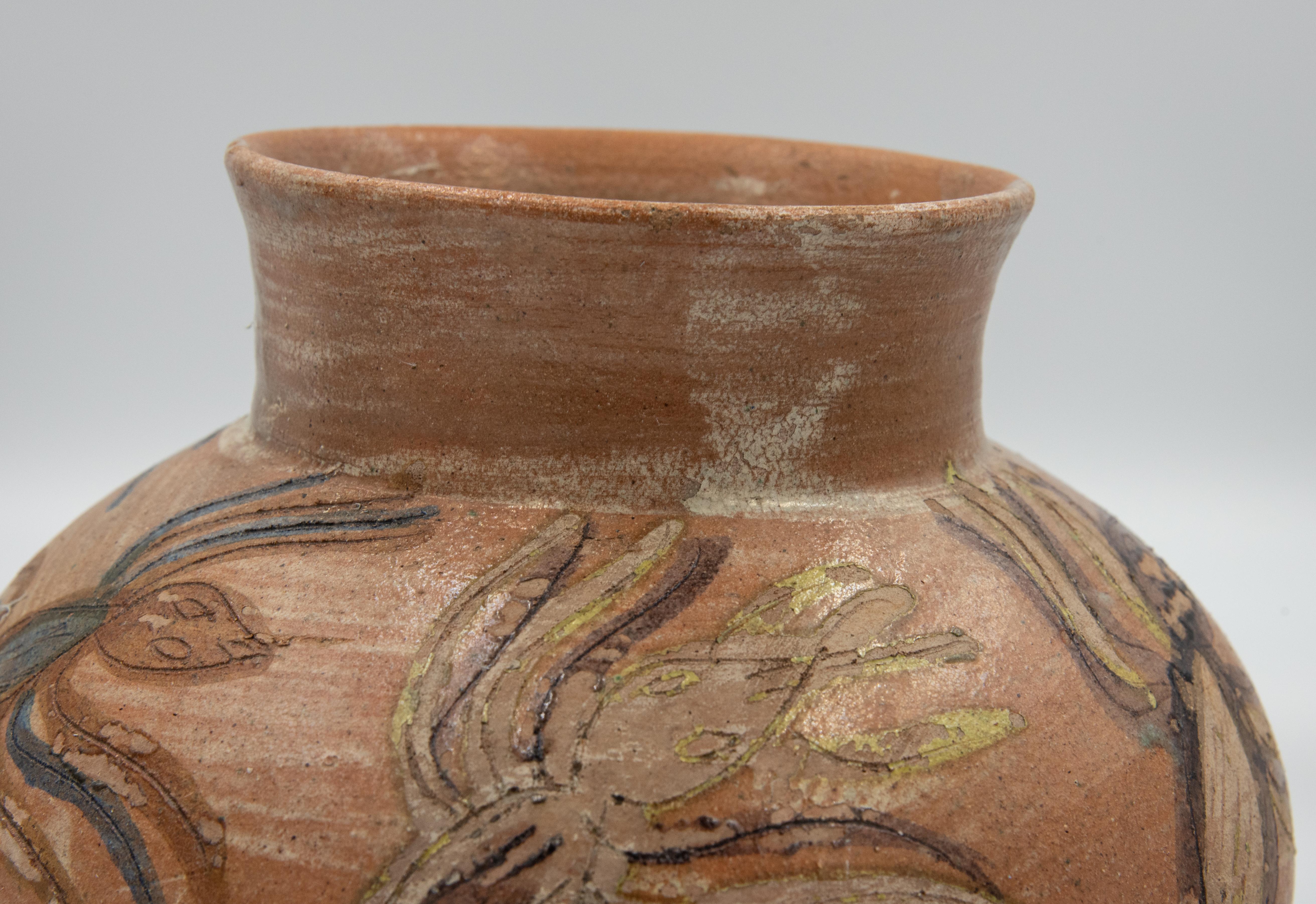 Mexikanische Antike Dolores Porras Tonwaren Volkskunst Ant Terrakotta Gefäß Vase im Angebot 2