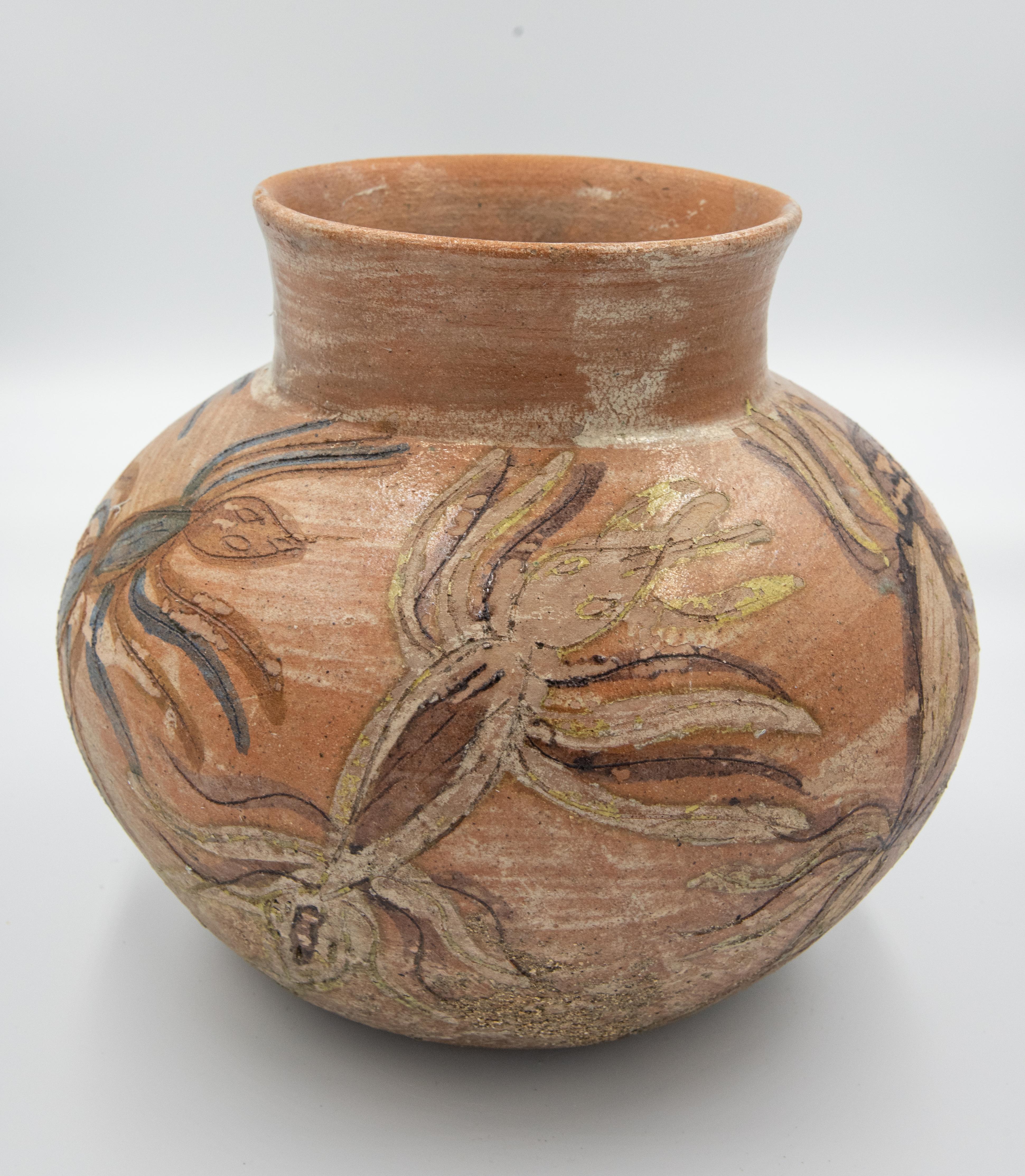 Mexikanische Antike Dolores Porras Tonwaren Volkskunst Ant Terrakotta Gefäß Vase im Angebot 3