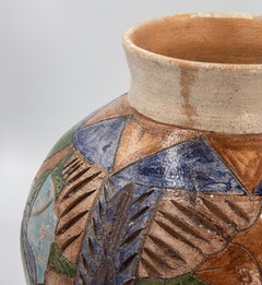 Mexican Antique Dolores Porras Clay Pottery Folk Art Terracotta Fish Vessel Vase