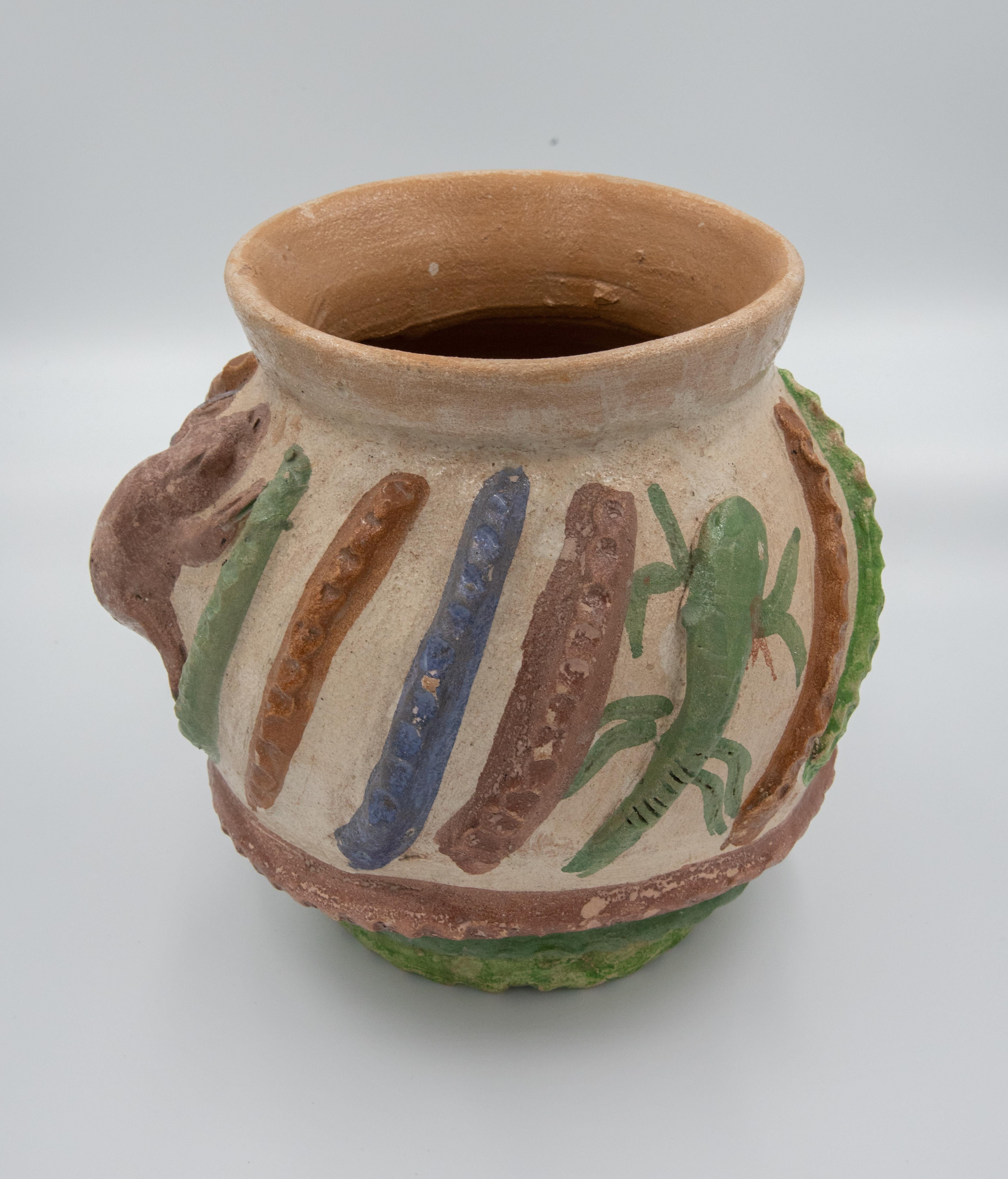Antiguo jarrón mexicano de barro Dolores Porras Arte popular Jarrón de terracota en Bueno estado para la venta en Queretaro, Queretaro