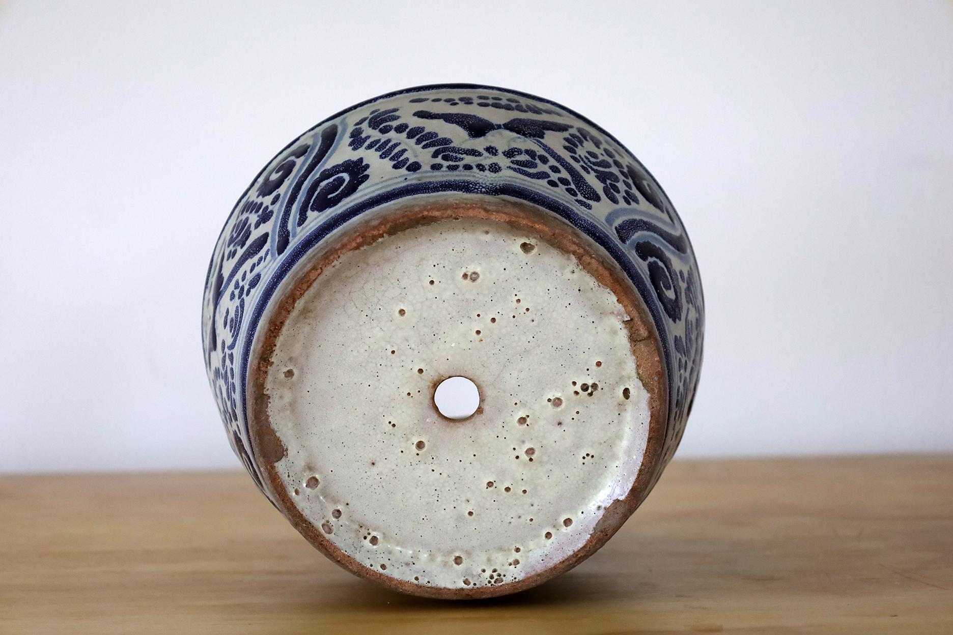 Clay Mexican Antique Flower Pot Ceramic Vase