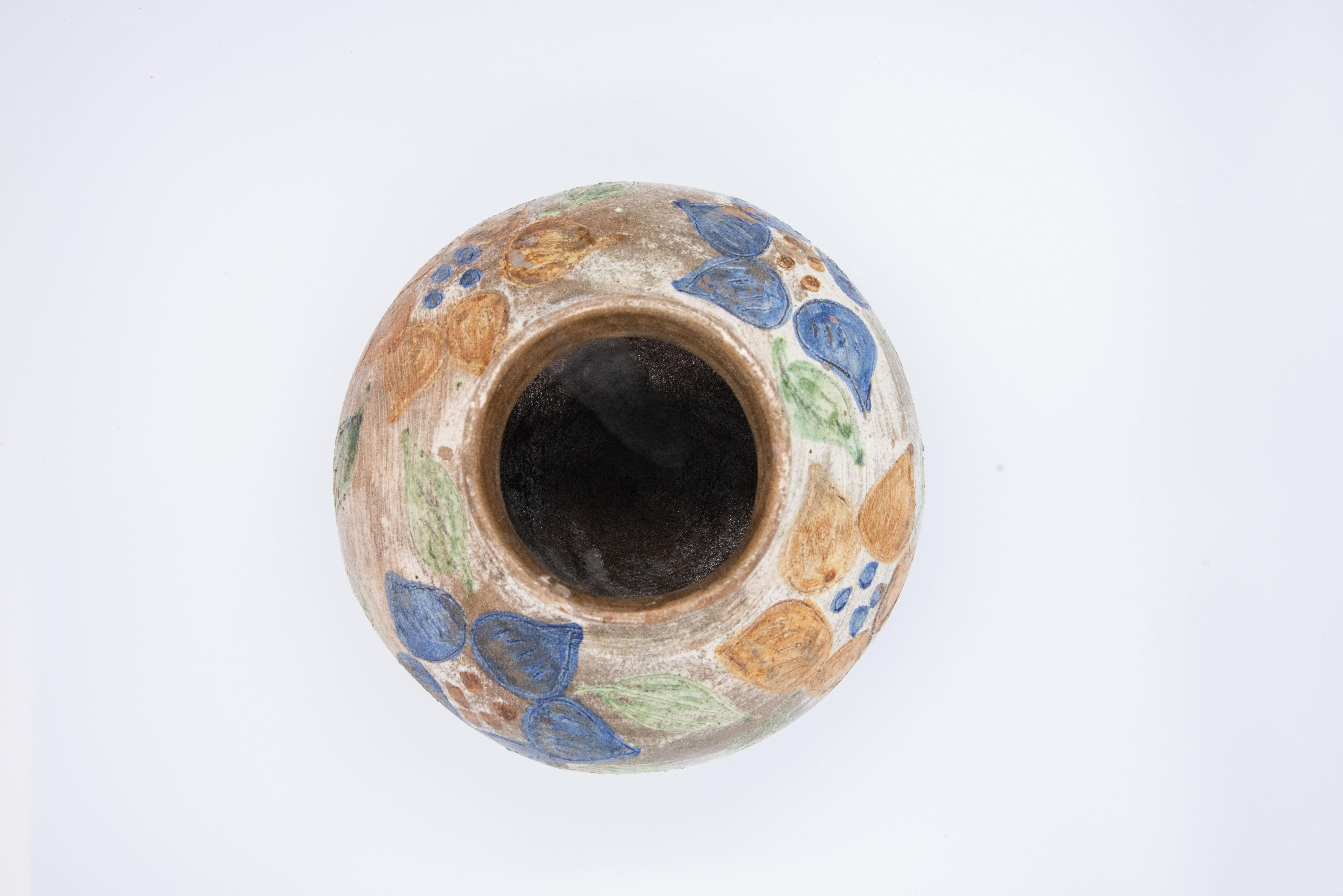 Mexikanische antike mexikanische Keramikvase Dolores Porras, Unikat, Blumentopf aus Ton (Volkskunst) im Angebot