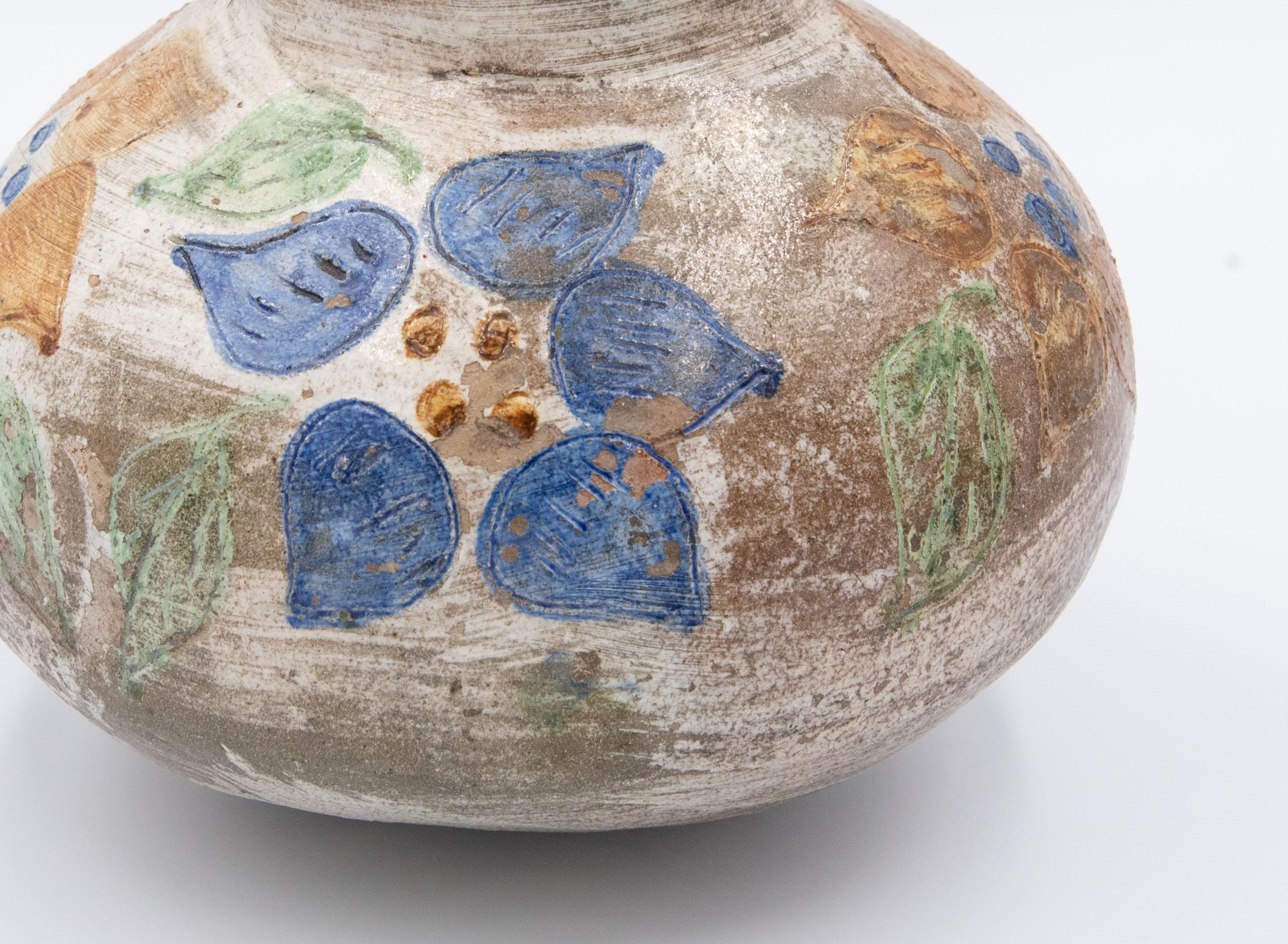 Mexikanische antike mexikanische Keramikvase Dolores Porras, Unikat, Blumentopf aus Ton (Ende des 20. Jahrhunderts) im Angebot