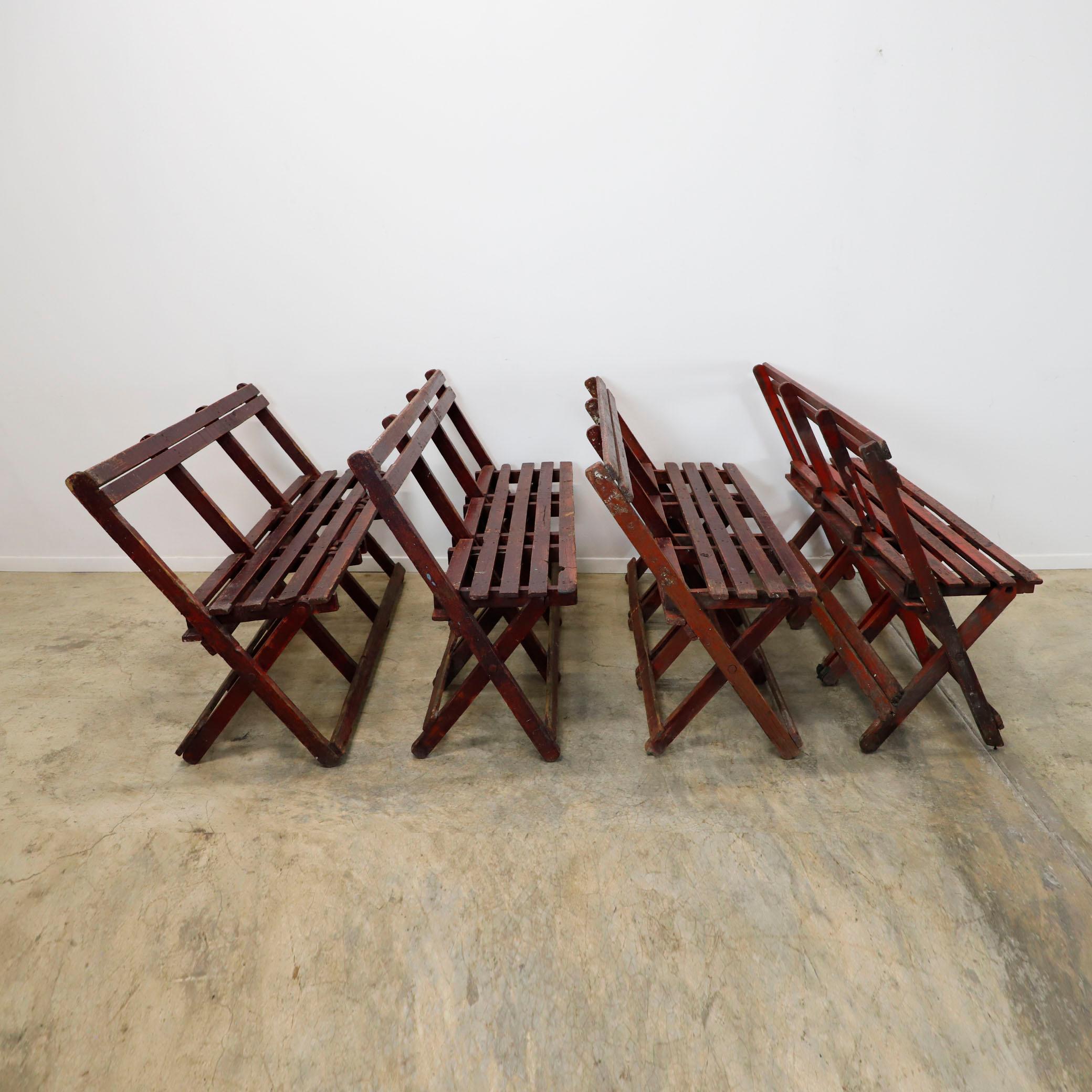 Milieu du XXe siècle Banc pliant d'extérieur Mexican Arena en vente