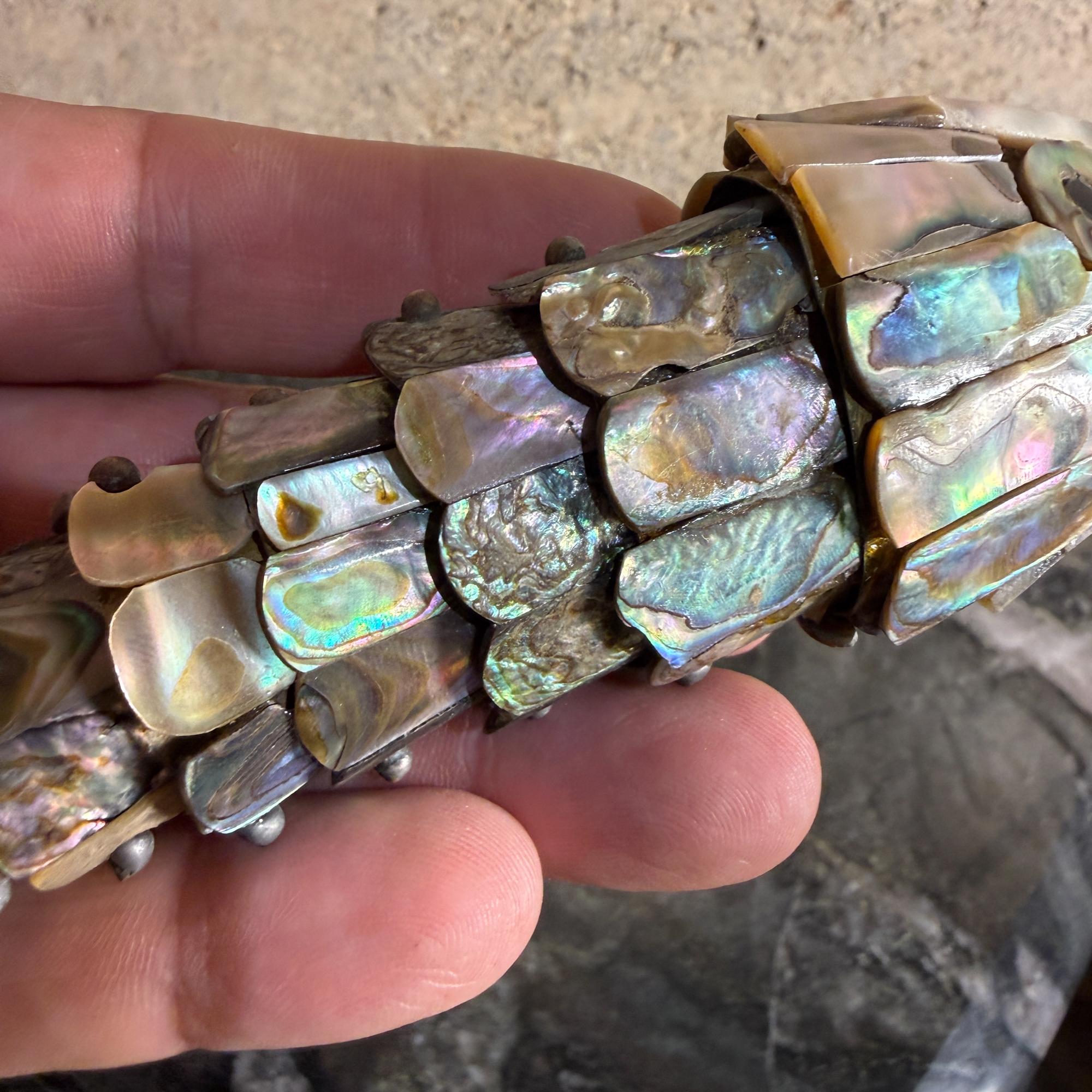 Mexican Articulated Fish Bottle Opener Abalone Shell Los Castillo Style For Sale 5
