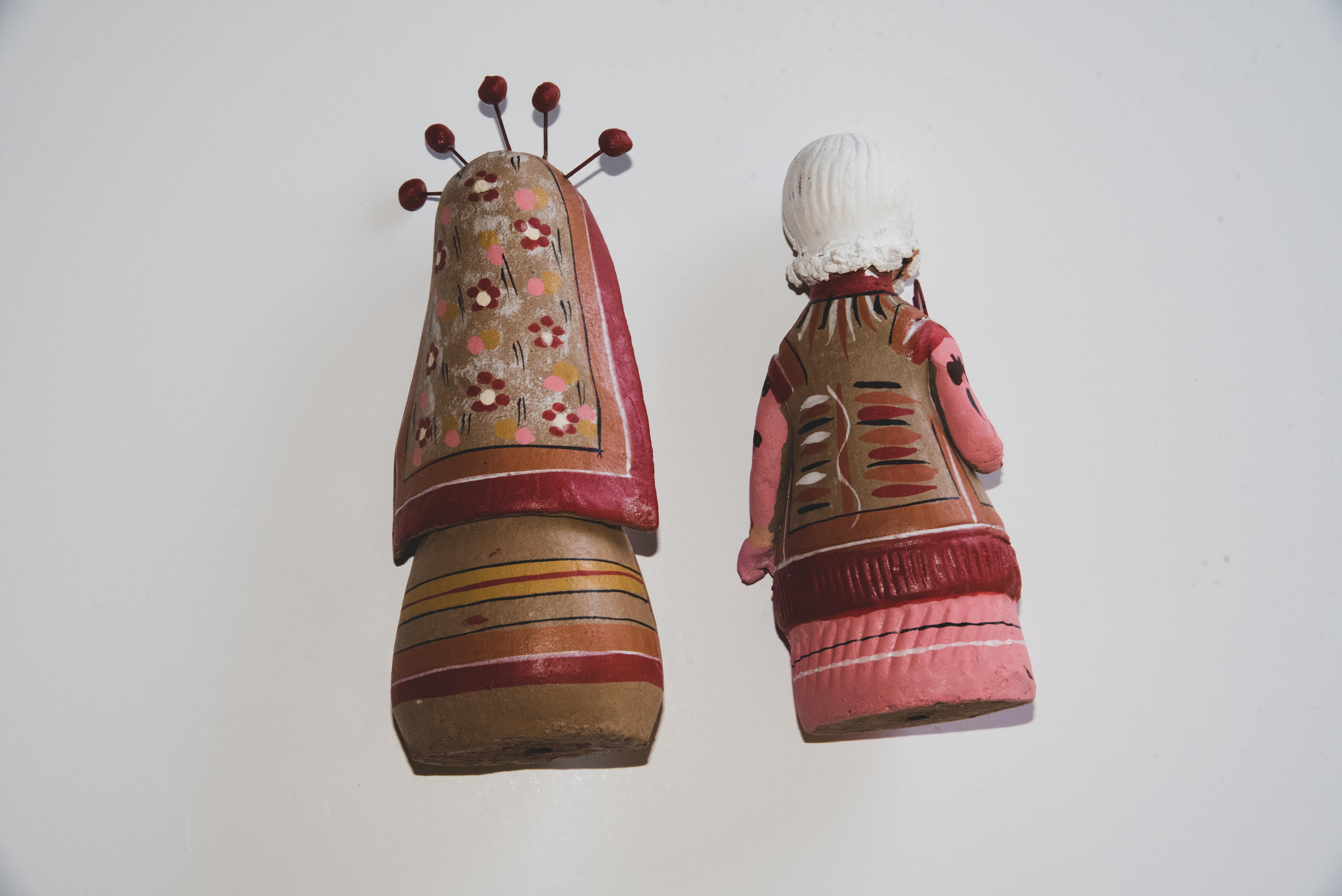 Contemporary Mexican Artisanal Clay Nativity Set Folk Art Christmas Decoration Pottery