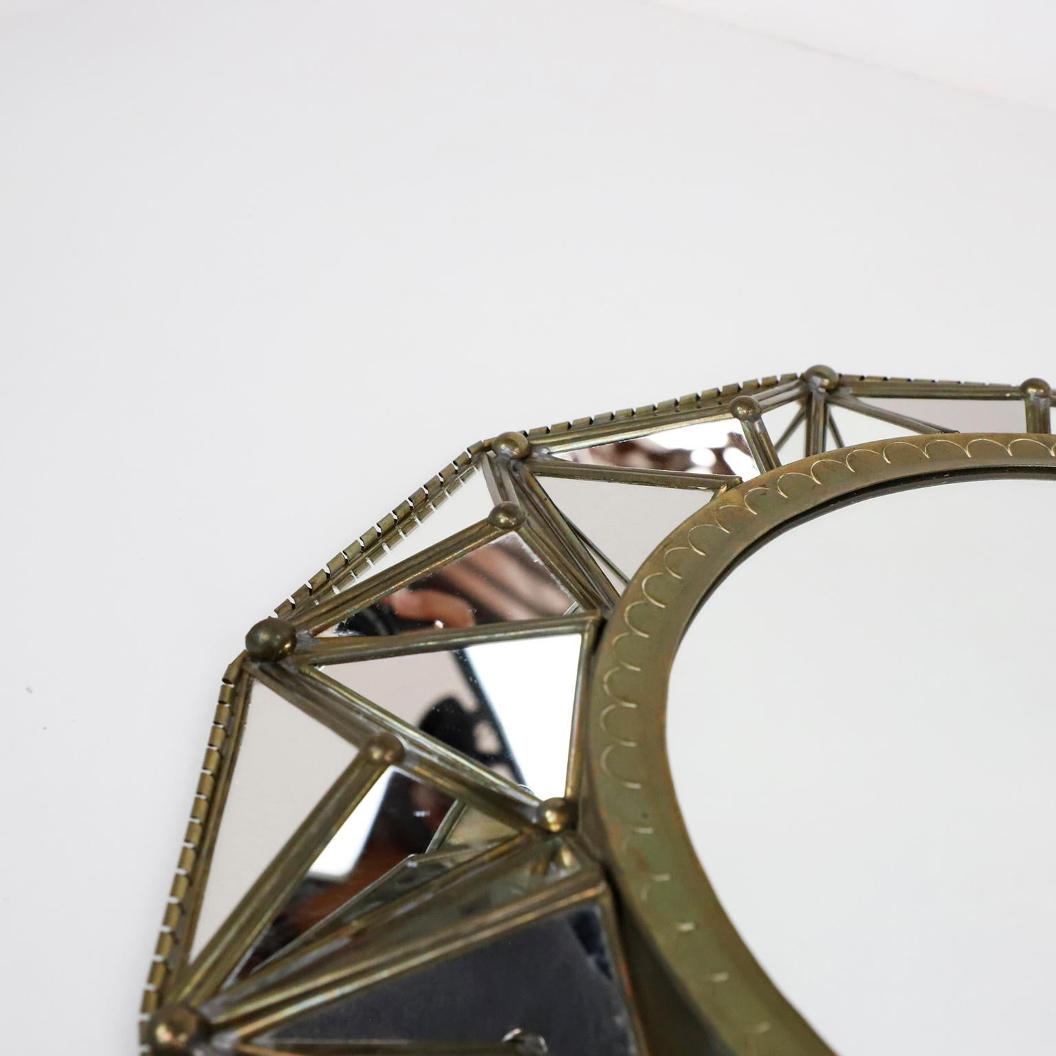 Mid-Century Modern Mexican Artisanal Sunburst Mirror For Sale