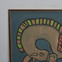 Mexican Artist, Gustavo Olguin, Modern Mixed Media Horse Wall Art, 97