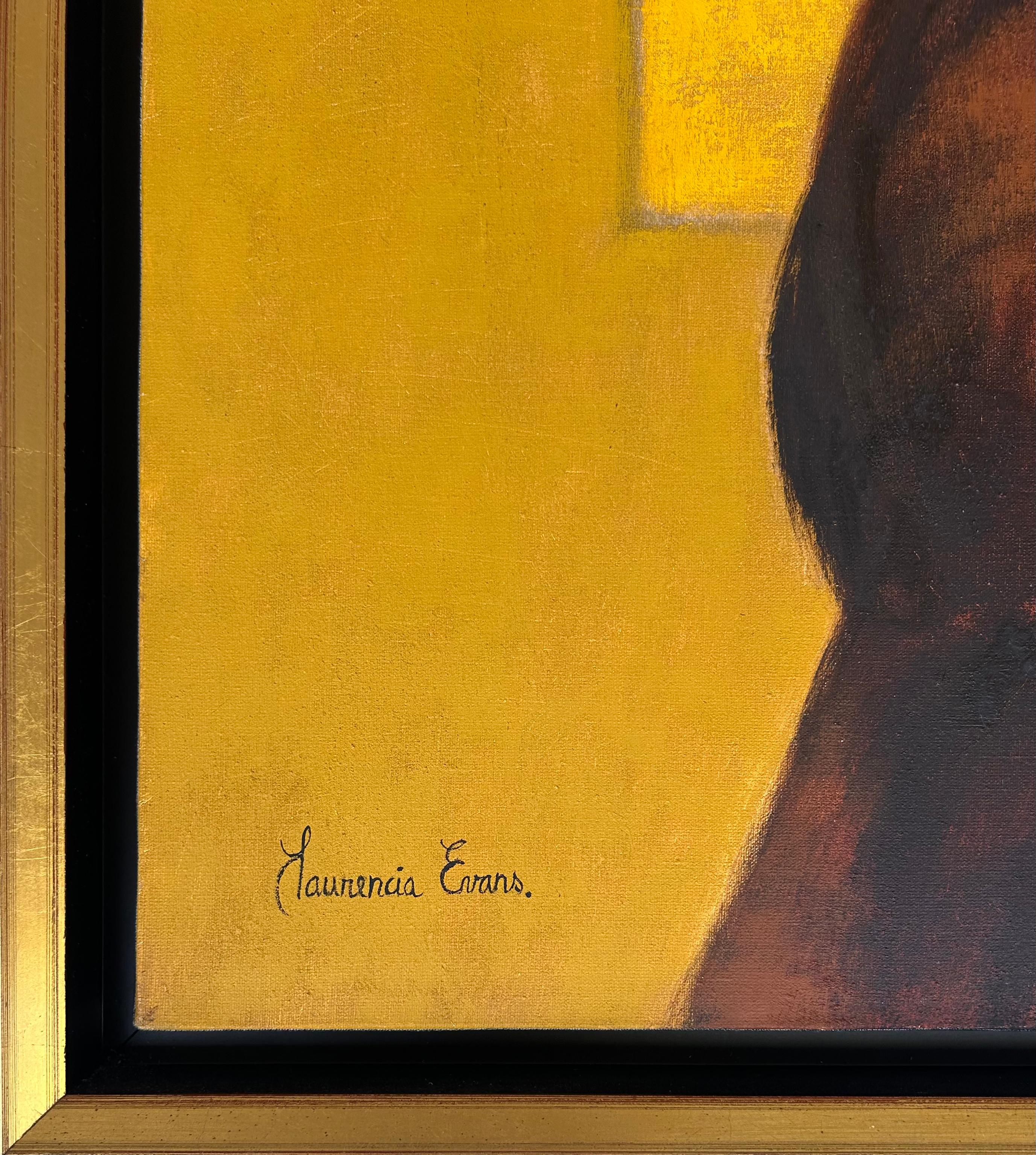 Moderno Pittura a olio su tela dell'artista messicana Laurencia Evans, firmata, titolata e datata in vendita