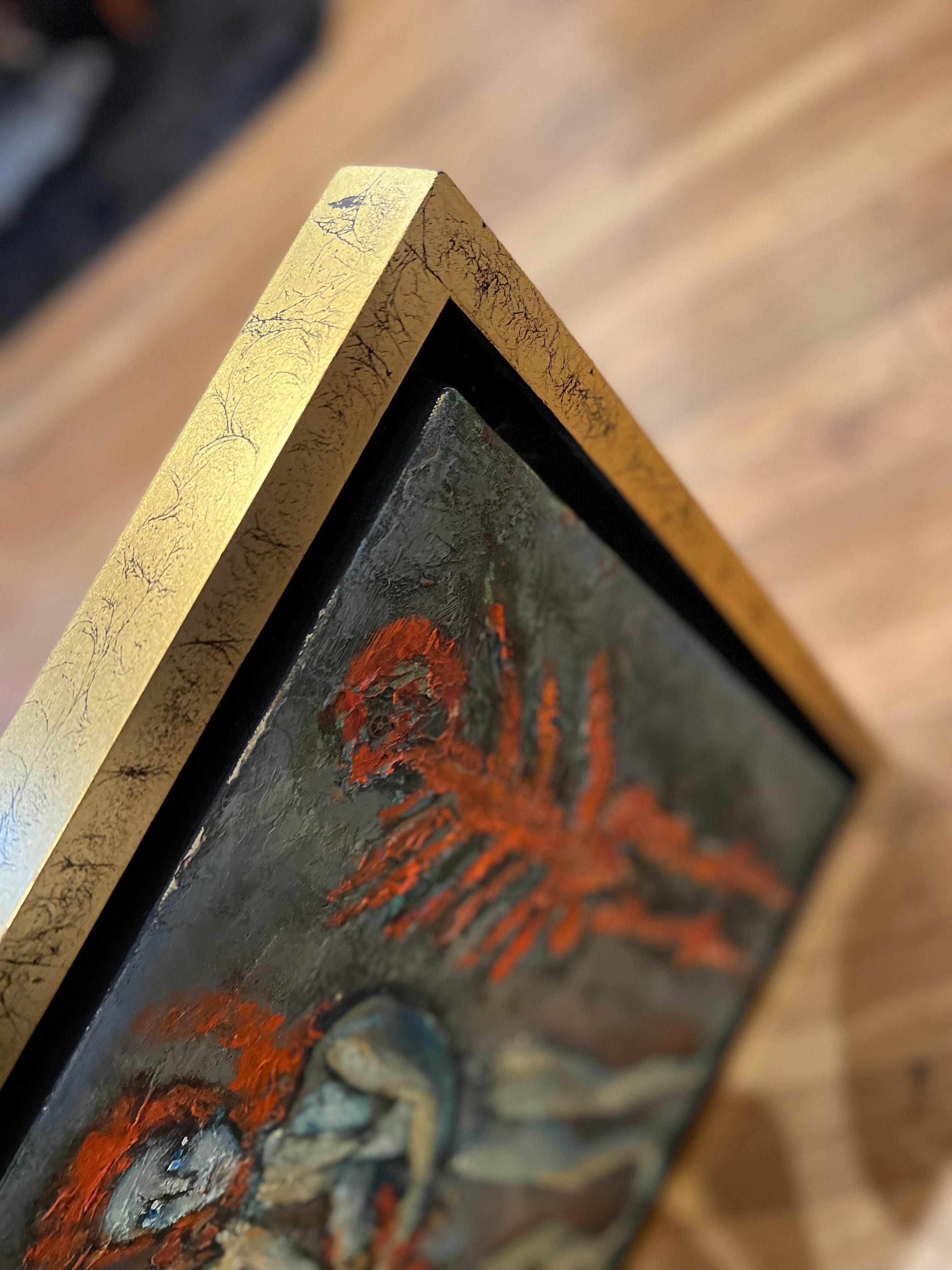 20th Century Mexican Artist Maria Teresa Vieyra Original Framed Oil on Canvas Signed & Dated