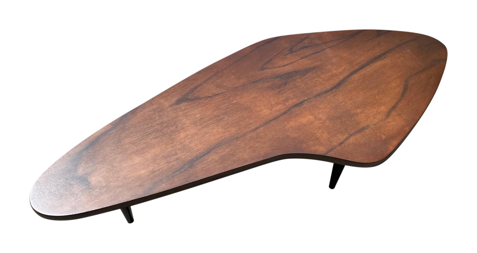 Mexican asymmetrical organic freeform coffee table Mid-Century Modern.