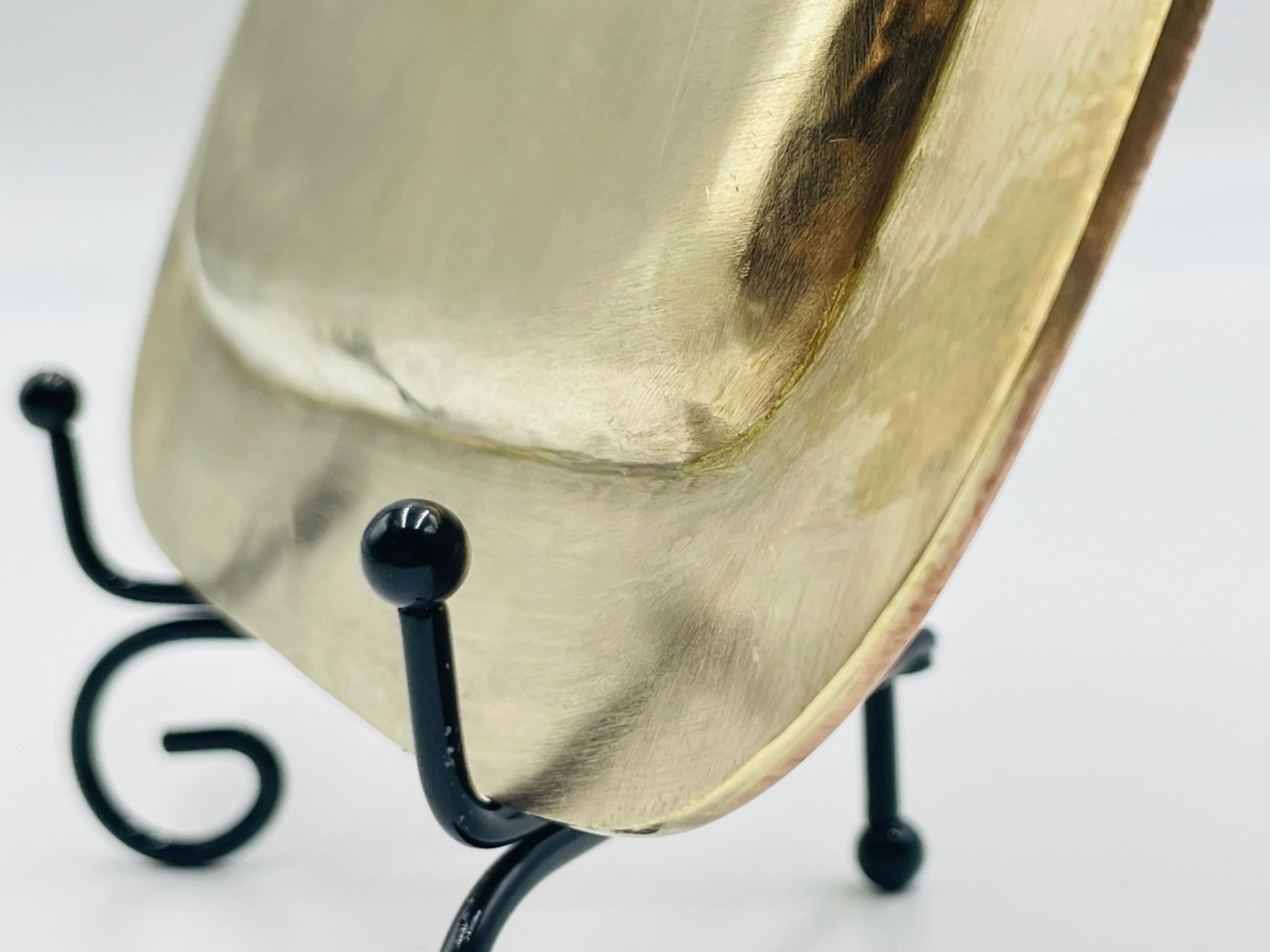 Mexican Brass & Abalone Shot Glass Set with Tray, 1950s For Sale 14